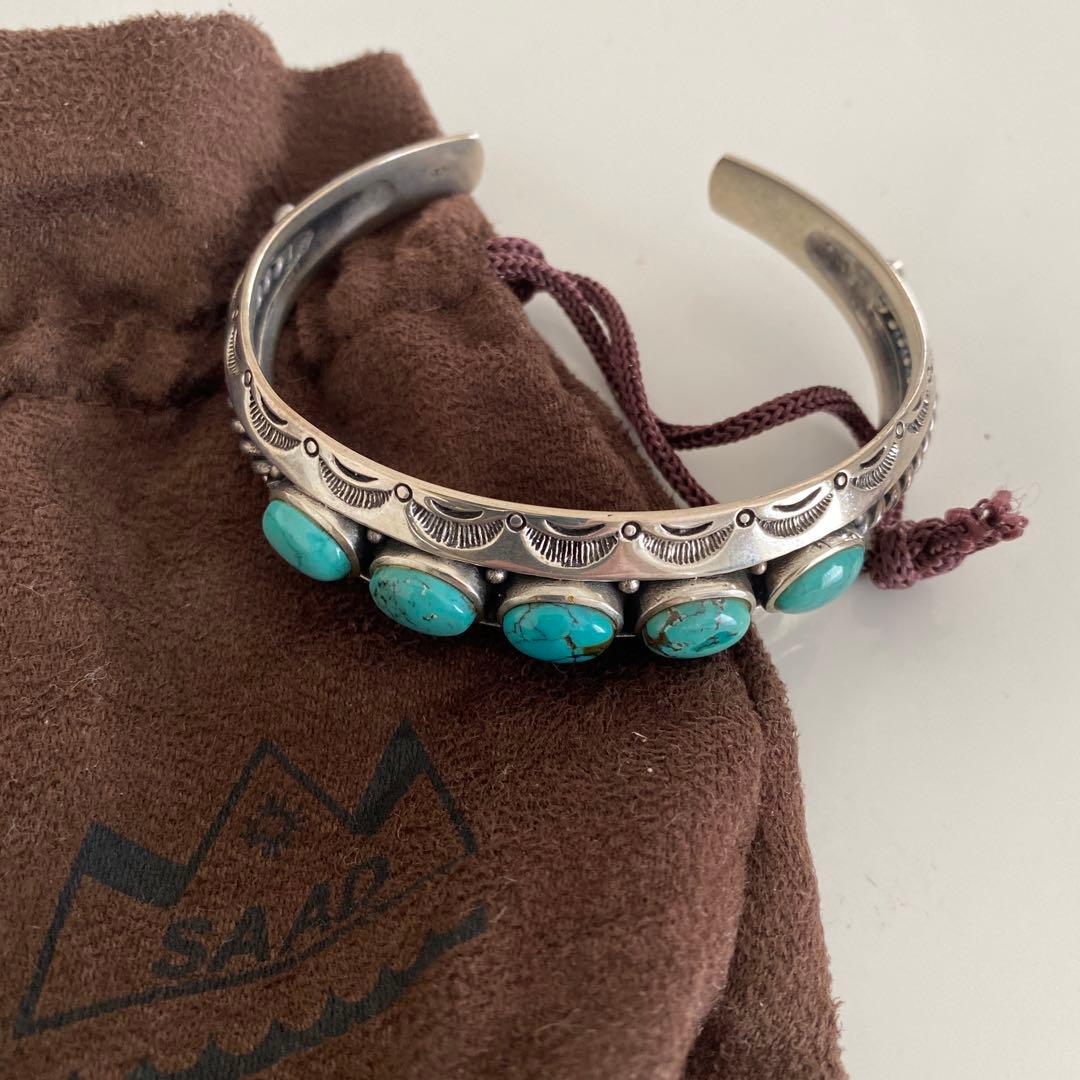 SAAD バングル ブレスレット ターコイズ - メルカリ