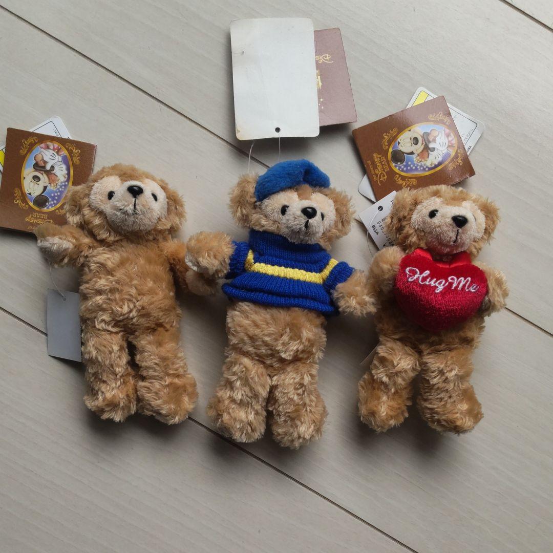 希少】初期 TDS 2005年 ダッフィー(ディズニーベア) 白タグ 3体