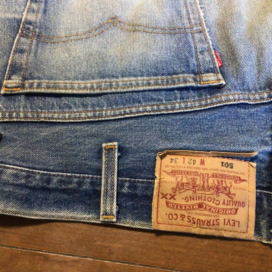 94年USA製リーバイス501 W42 股下76cm グランジ デニム - メルカリ