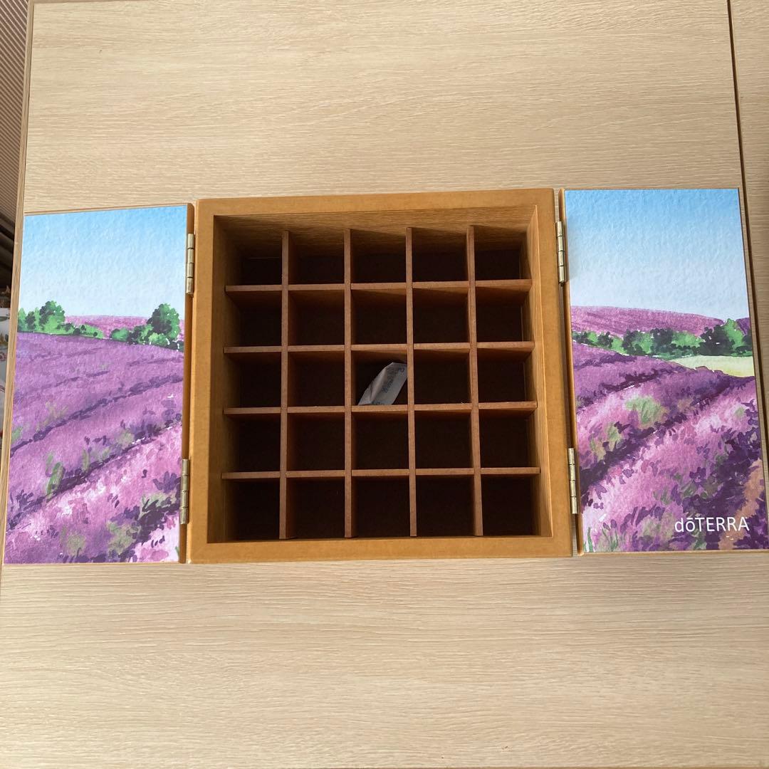 doTERRA ドテラ ウッドボックス 木箱 25本収納 ケース ラベンダー