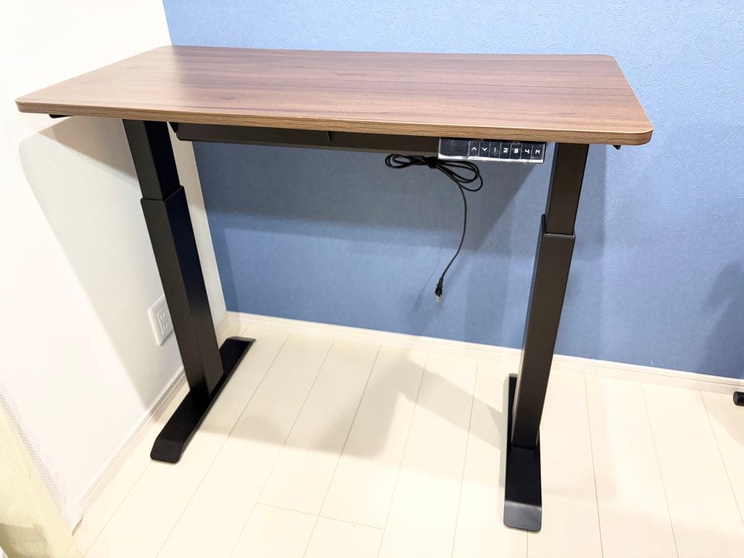YAMAZEN 電動昇降デスク スリムモデル 100×50 ダークブラウン／BK Amazon.co.jp: [山善] 電動昇降デスク スリム 昇降式 幅100×奥行50×高