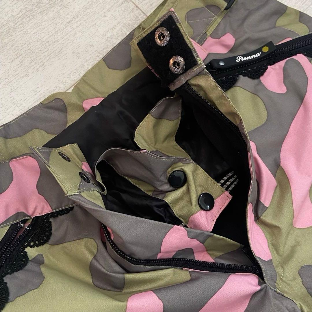 美品☆スノーボードウェアセット／カモフラージュピンク／スタッズ