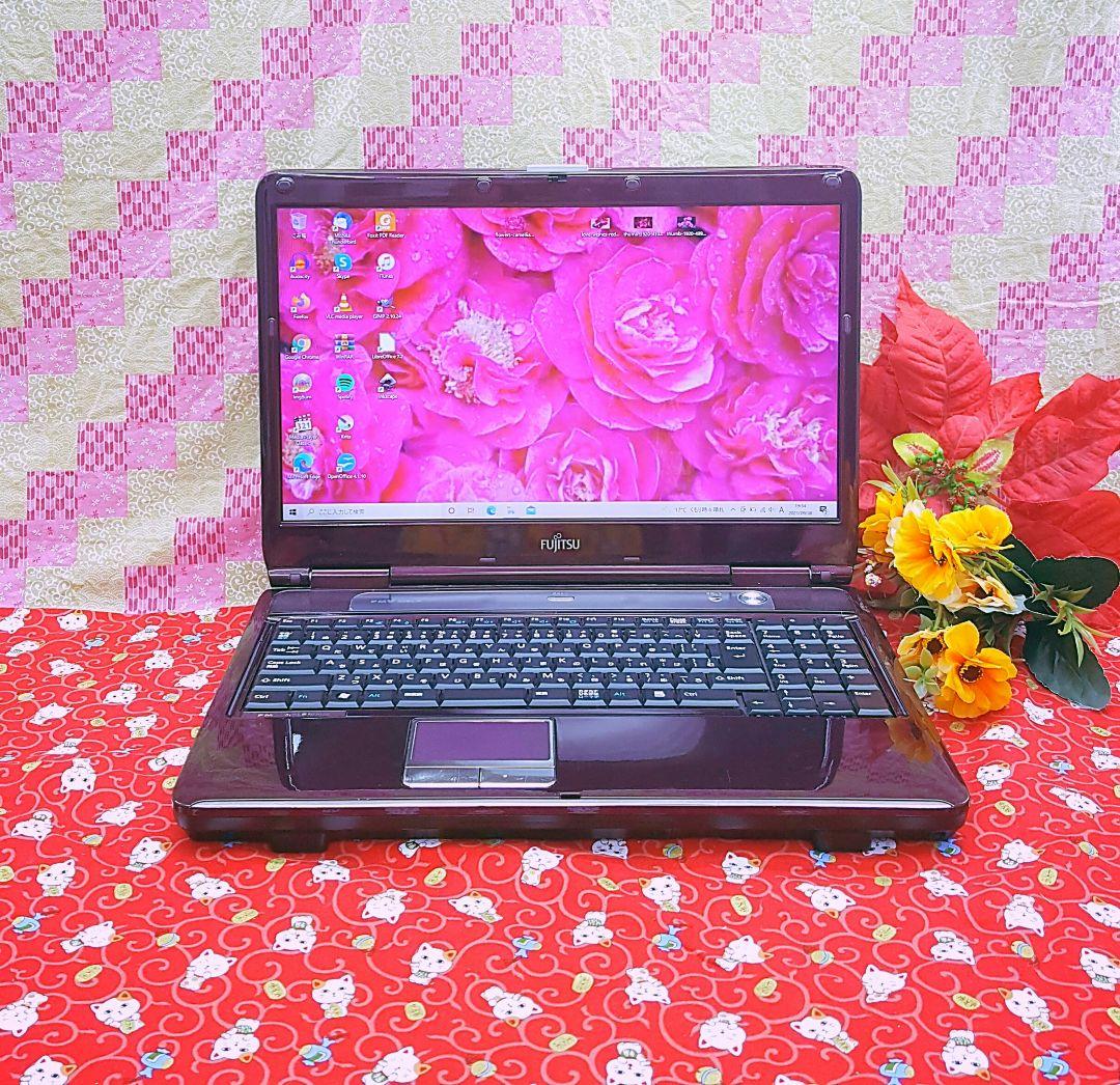 極上品/美品/SSD256GB！新Win11搭載！ワインレッド色/動画&画像編集