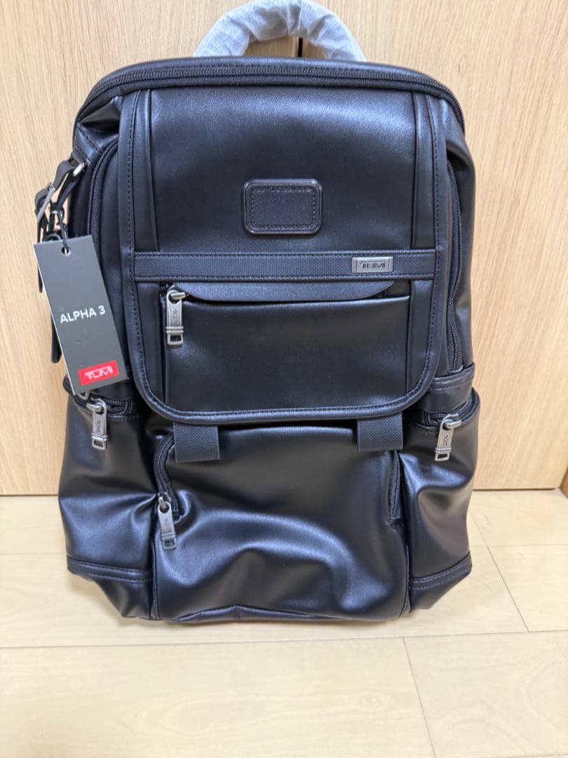 TUMIブラック牛革ALPHA 3ショルダーバッグビジネス通勤リュック TUMI（トゥミ） セール20%OFF 正規品5年保証 リュック TUMI Alpha3