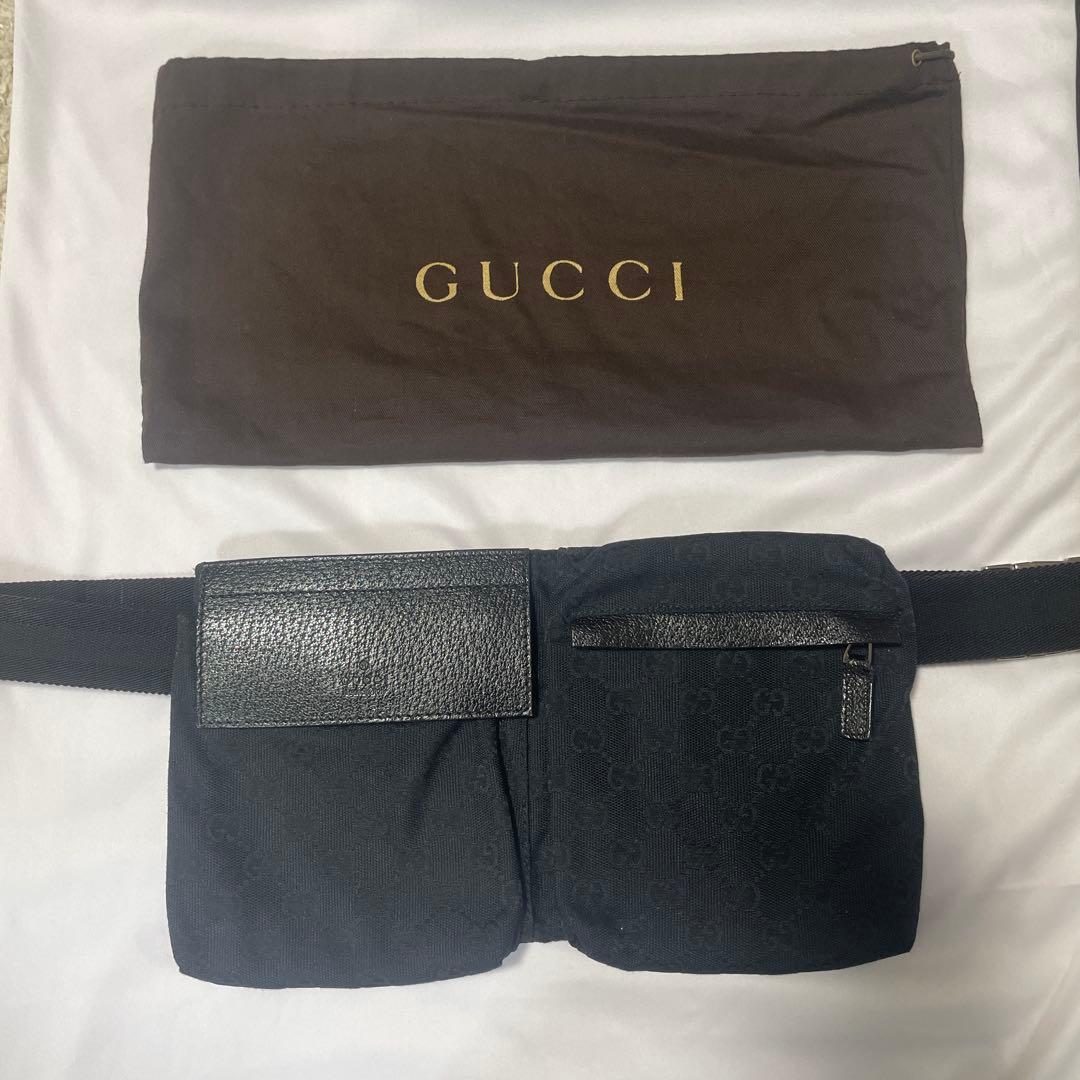 Gucci グッチ ボディーバッグ 斜め掛け ブラック 黒 　GG GUCCI（グッチ） バッグ メンズ ブランド ボディバッグ ショルダー
