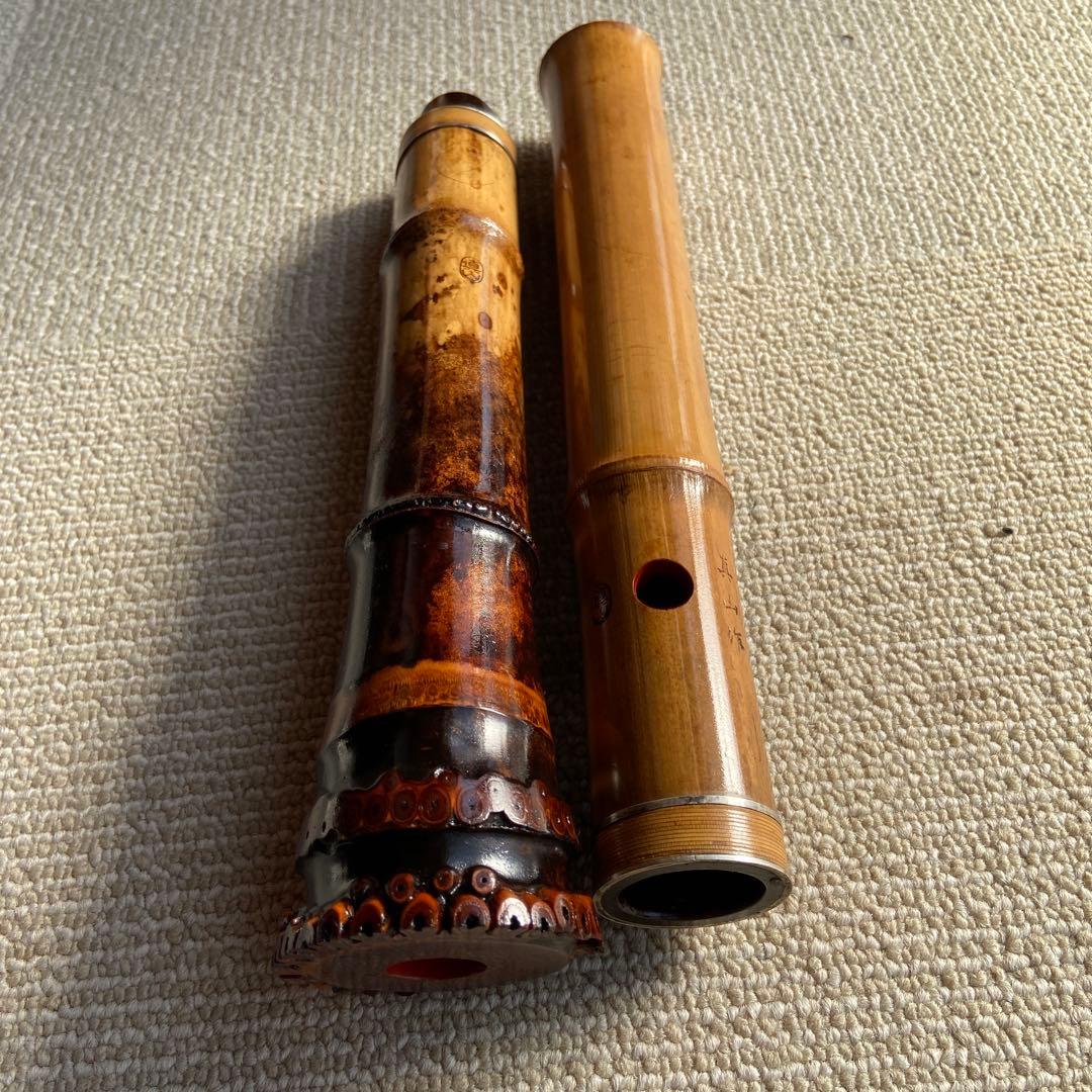 248⭐️尺八 一尺六寸管 眞山銘三印 188玉水銘