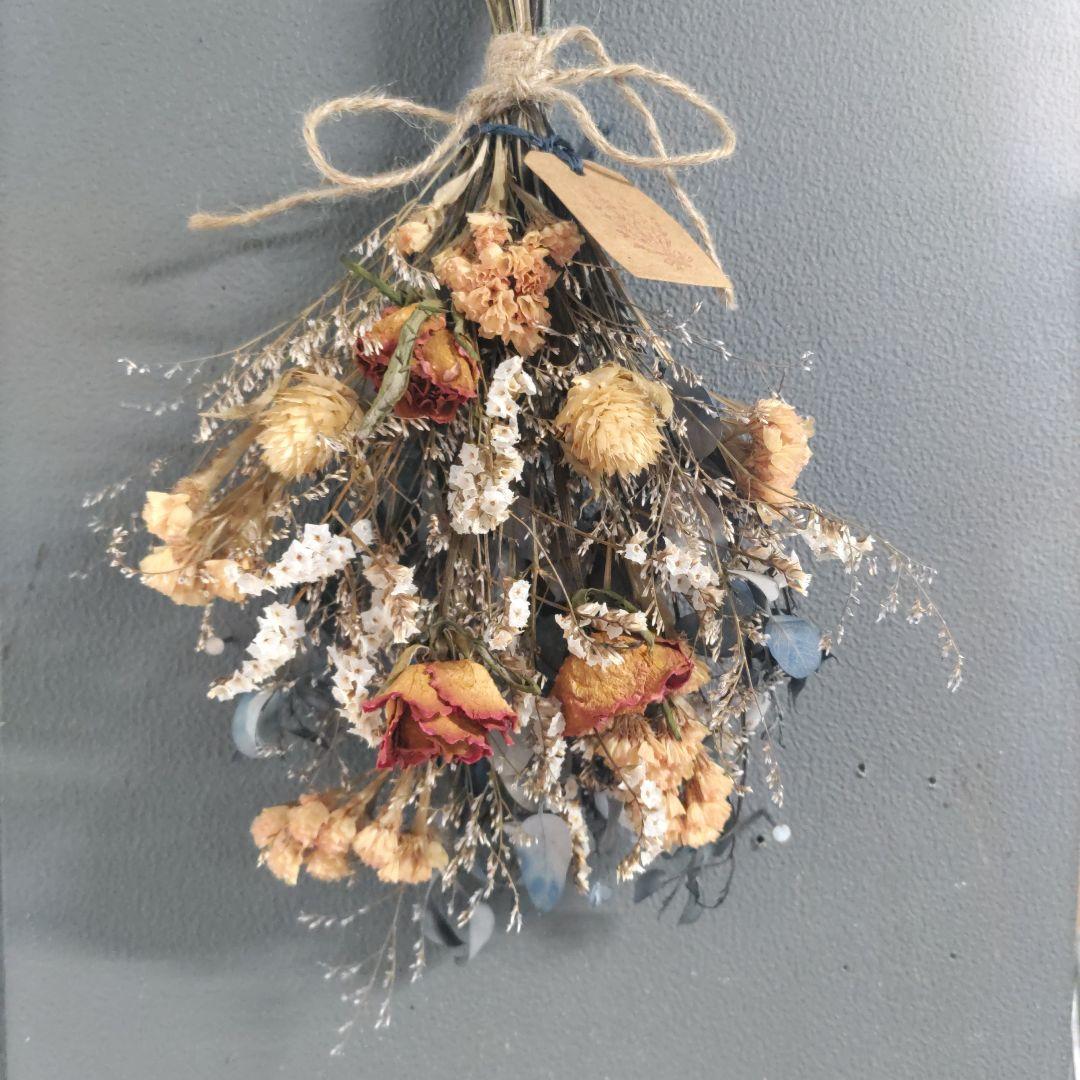 ヒライラ様 ご依頼分 ミモザとスプレーバラのスワッグ ヒライラ様 ご依頼分