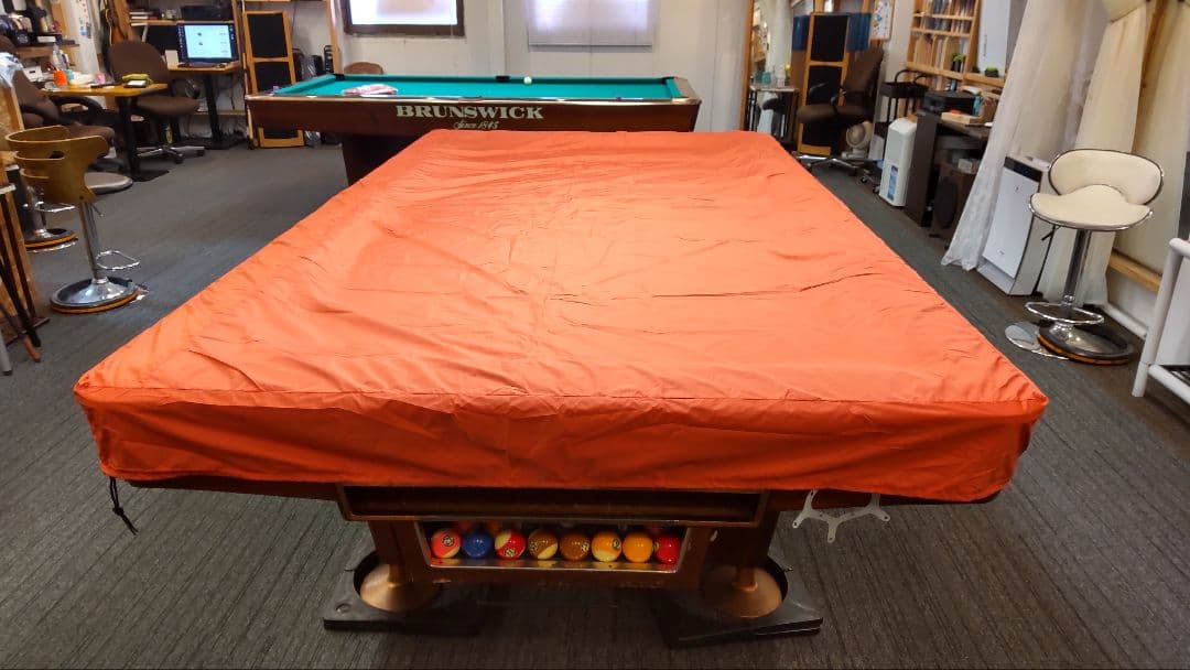 ビリヤード　テーブル　カバー　９フィート用　防水　（色ブラウン） ビリヤード テーブル カバー 9フィート用 防水 （色ブラウン