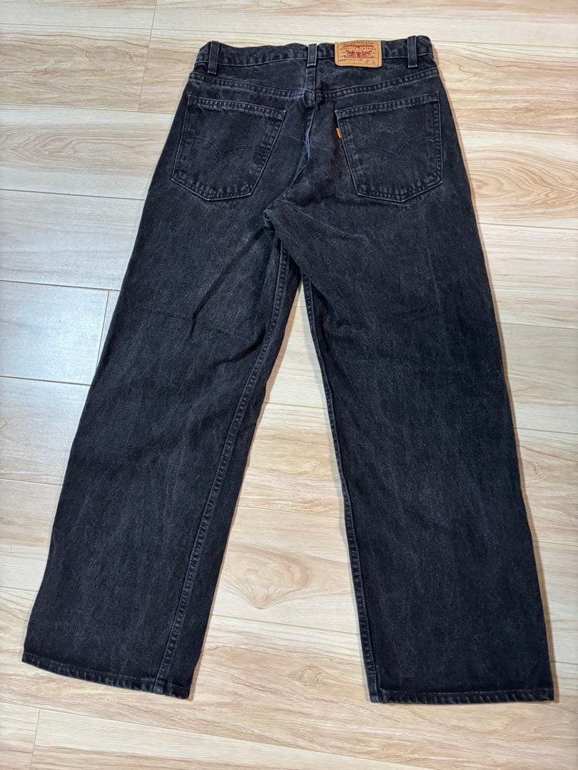 レア　リーバイス　90s 565 WIDE LEG USA製　ブラックジーンズ レア リーバイス 90s 565 WIDE LEG USA製 ブラックジーンズ - メルカリ