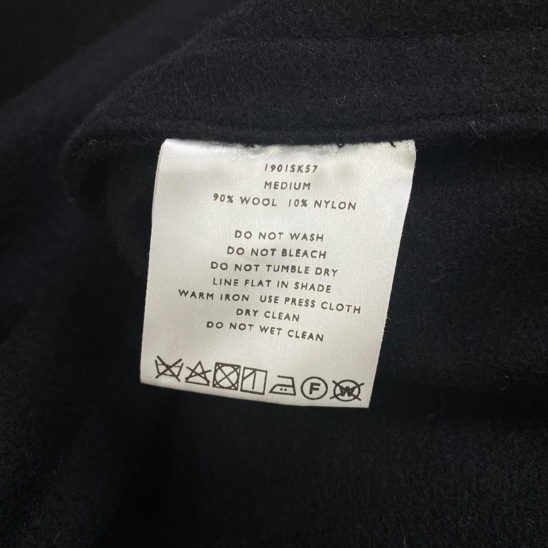 シンヤコヅカ ビッグ ウール フーデッド コート Mサイズ ブラック 黒