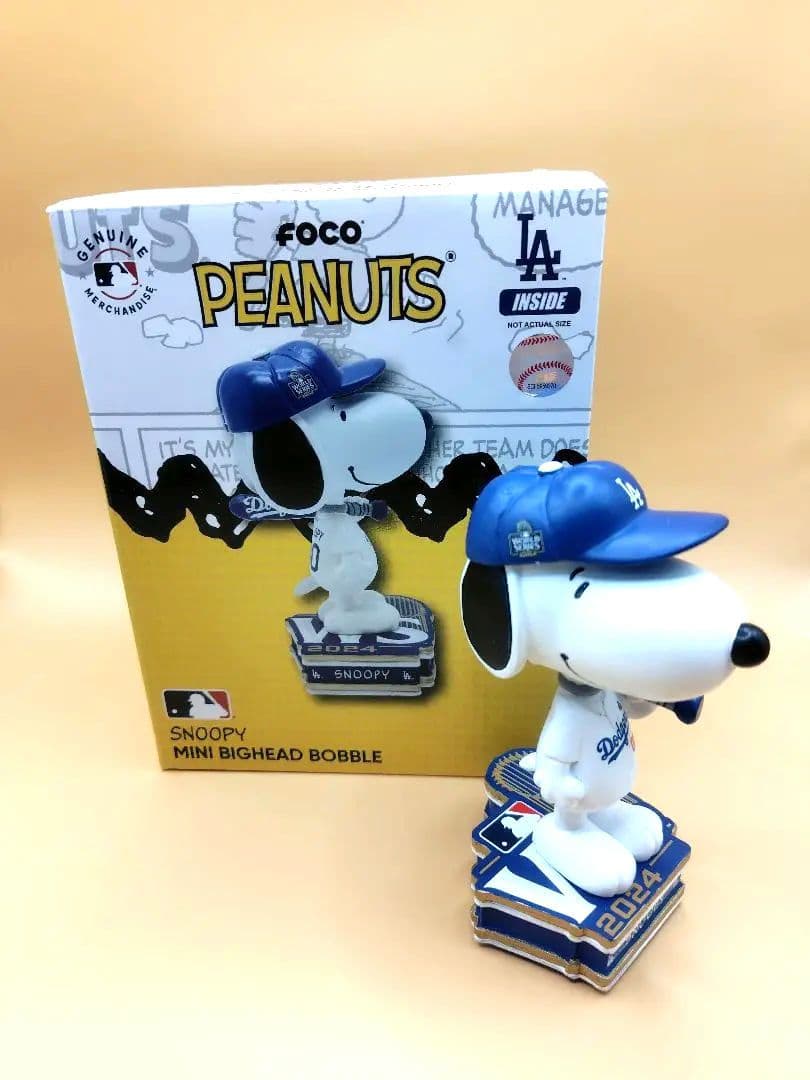 ピーナッツ×LAドジャース ボブルヘッド【150個限定品】スヌーピー
