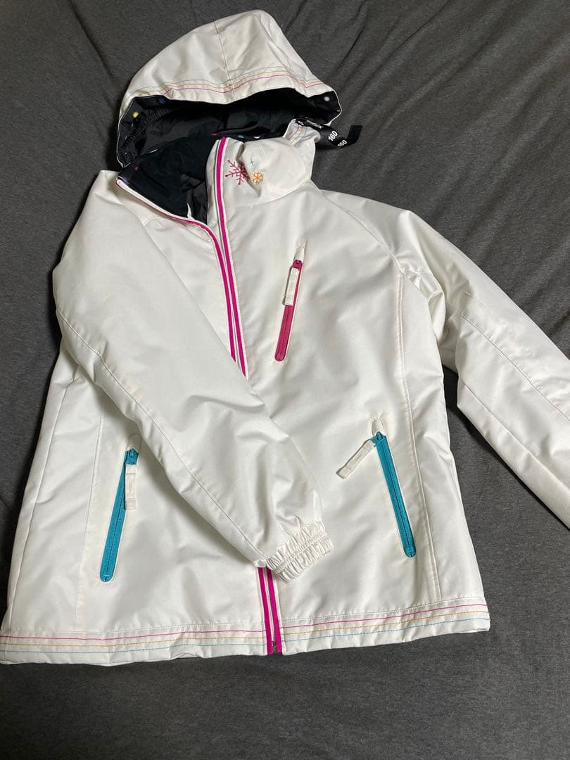 子ども用スキースノーボードウェア ホワイト スキーウェア 子供用スキーウェア 女の子 男の子 ワンピース 保温 子供