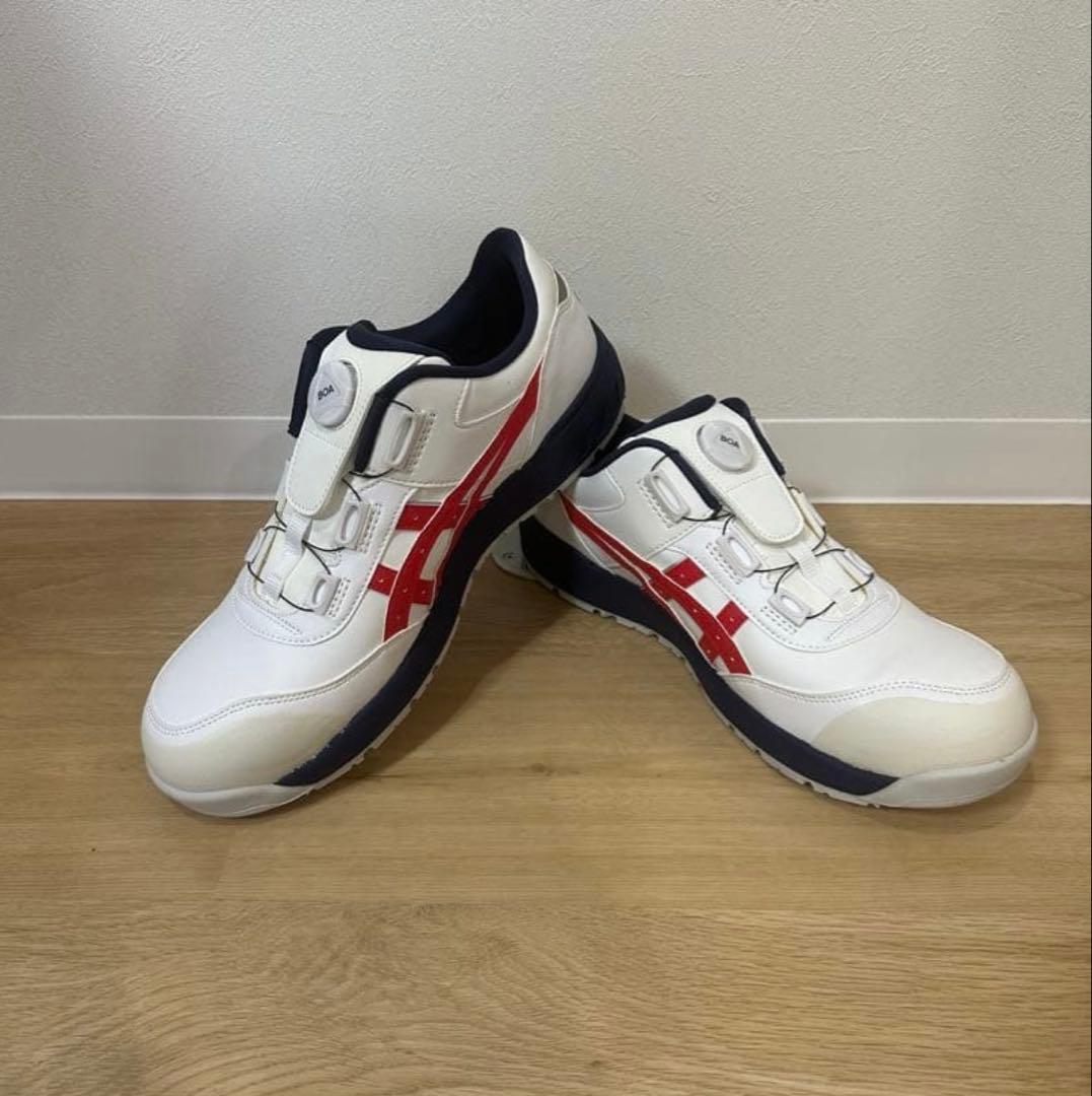ASICS CP ホワイト/クラシックレッド 安全靴 ASICS（アシックス） 安全靴 ウィンジョブCP301 ホワイト×クラシック