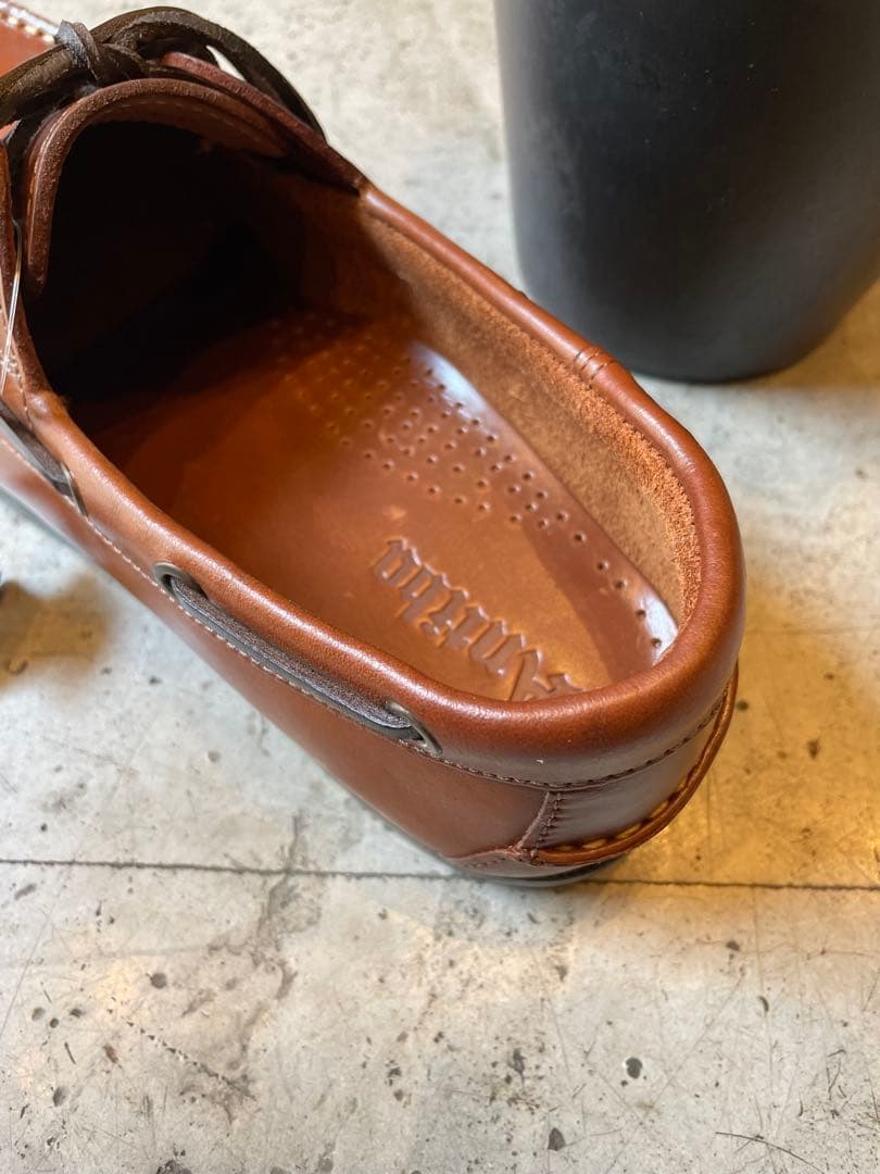 ANTIBA デッキシューズ ボートシューズ 新品 オイルレザー 茶 27cm