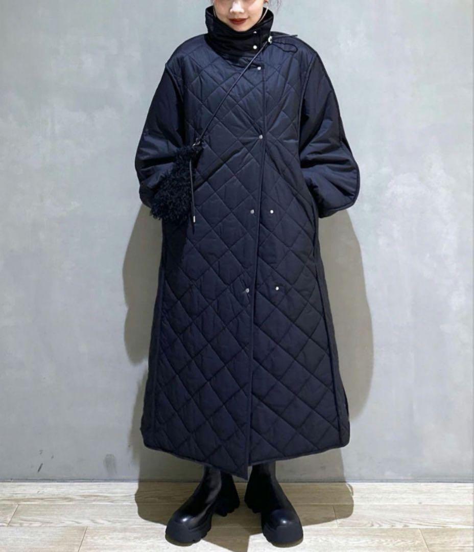 美品！ADAM ET ROPE アダムエロペ スタンドネックキルティングコート 美品 アダムエロペ スタンドネックキルティングコート レディース SIZE