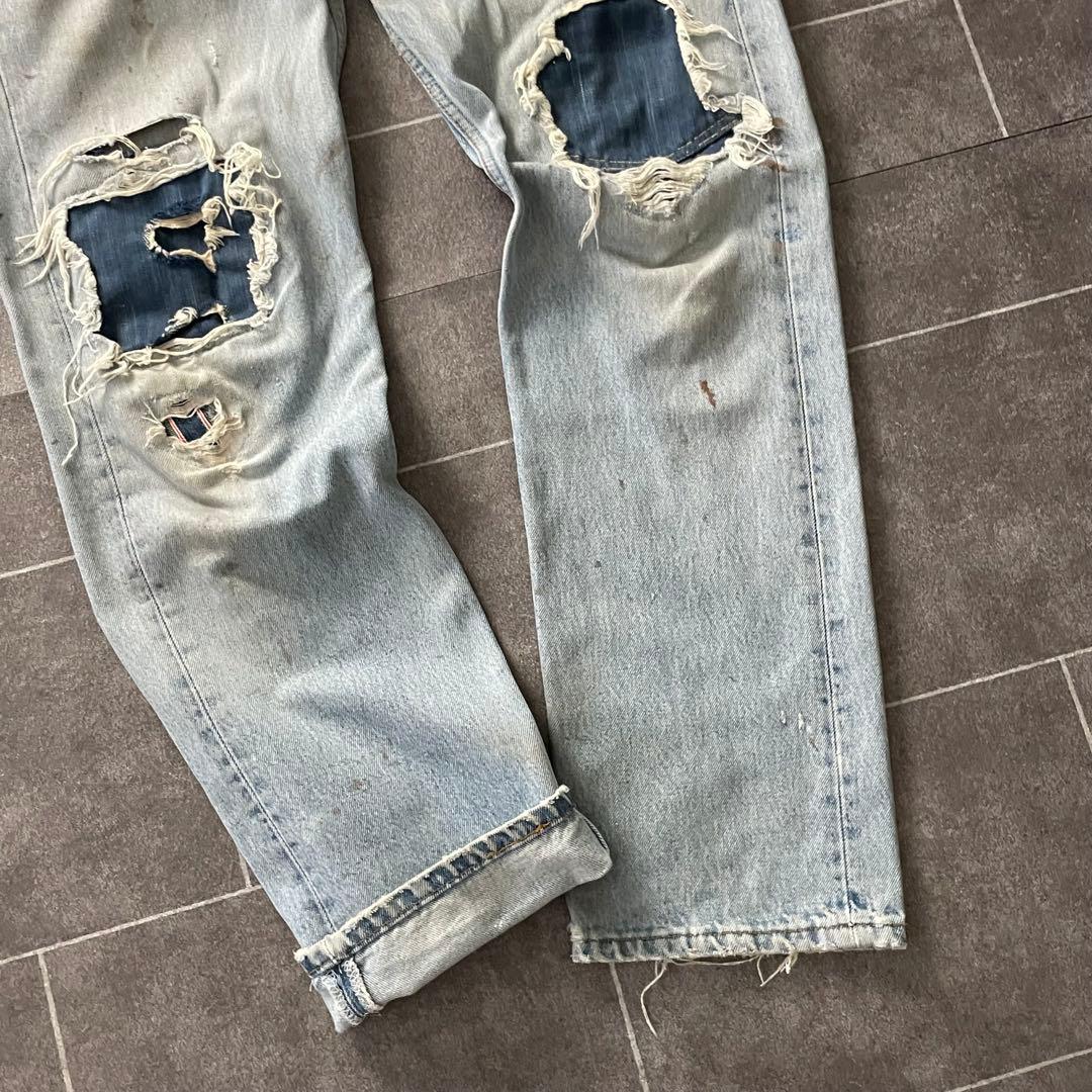 90's USA製 Levi's 501 ダメージ デニム ワッペン W32 - メルカリ