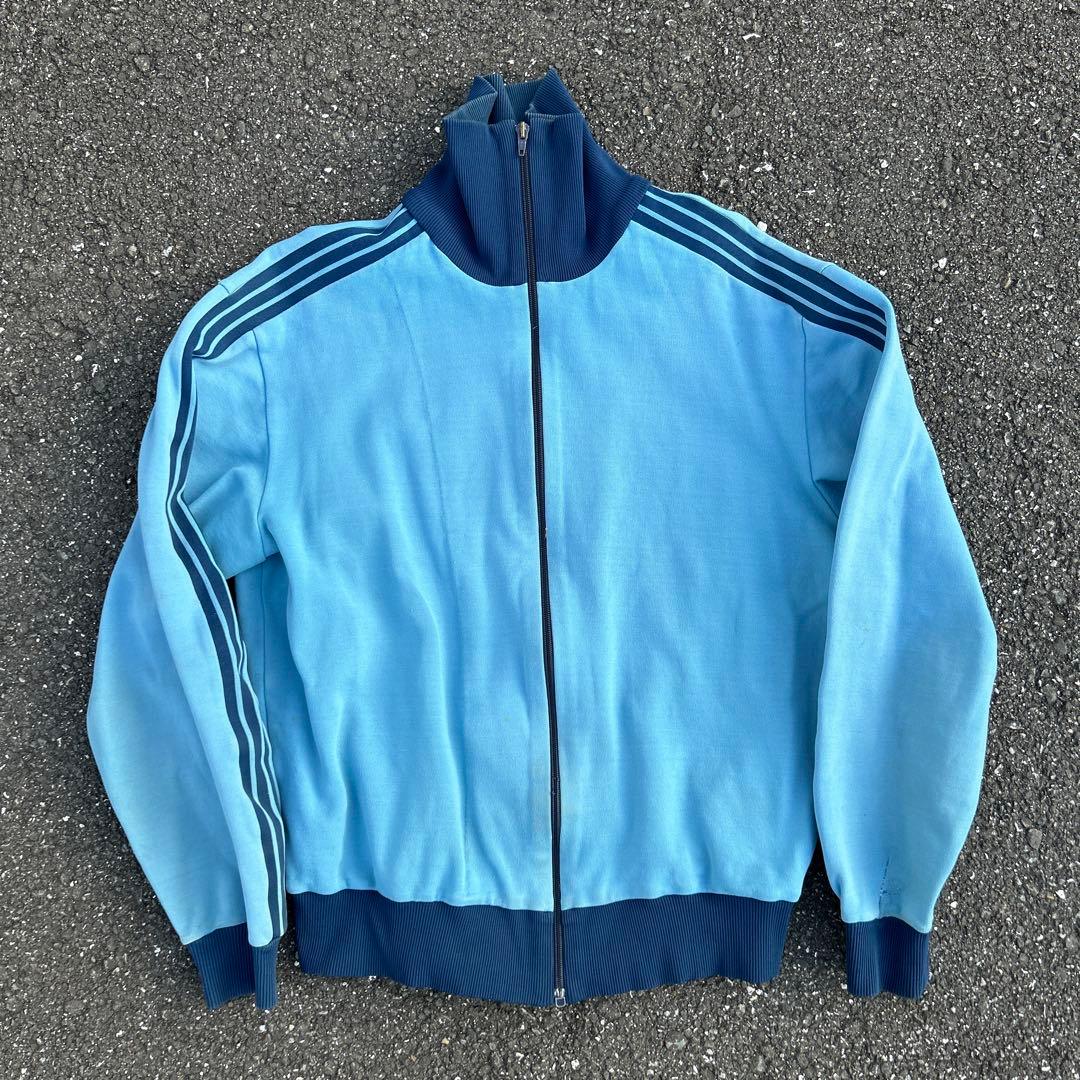 adidas トラックジャケット ジャージ 西ドイツ デサント 初期 ロゴなし