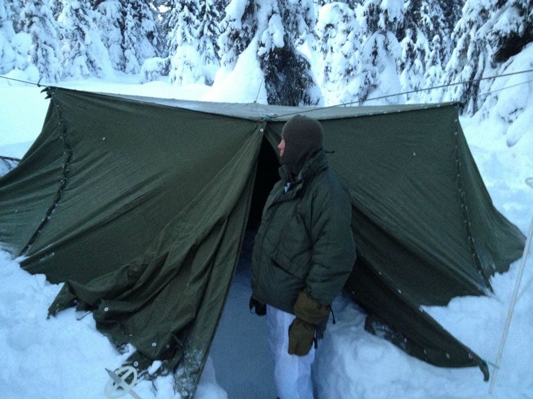 軍幕屋】希少☆ノルウェー軍幕☆テント☆4枚組☆野営☆ソロキャン