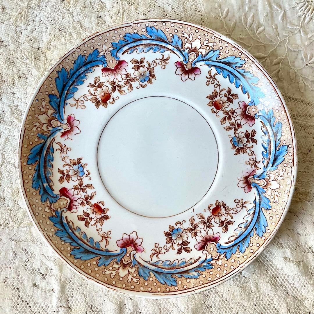 新春アンティーク福袋⑤カップ&ソーサー&タイル2枚&グラス2客&