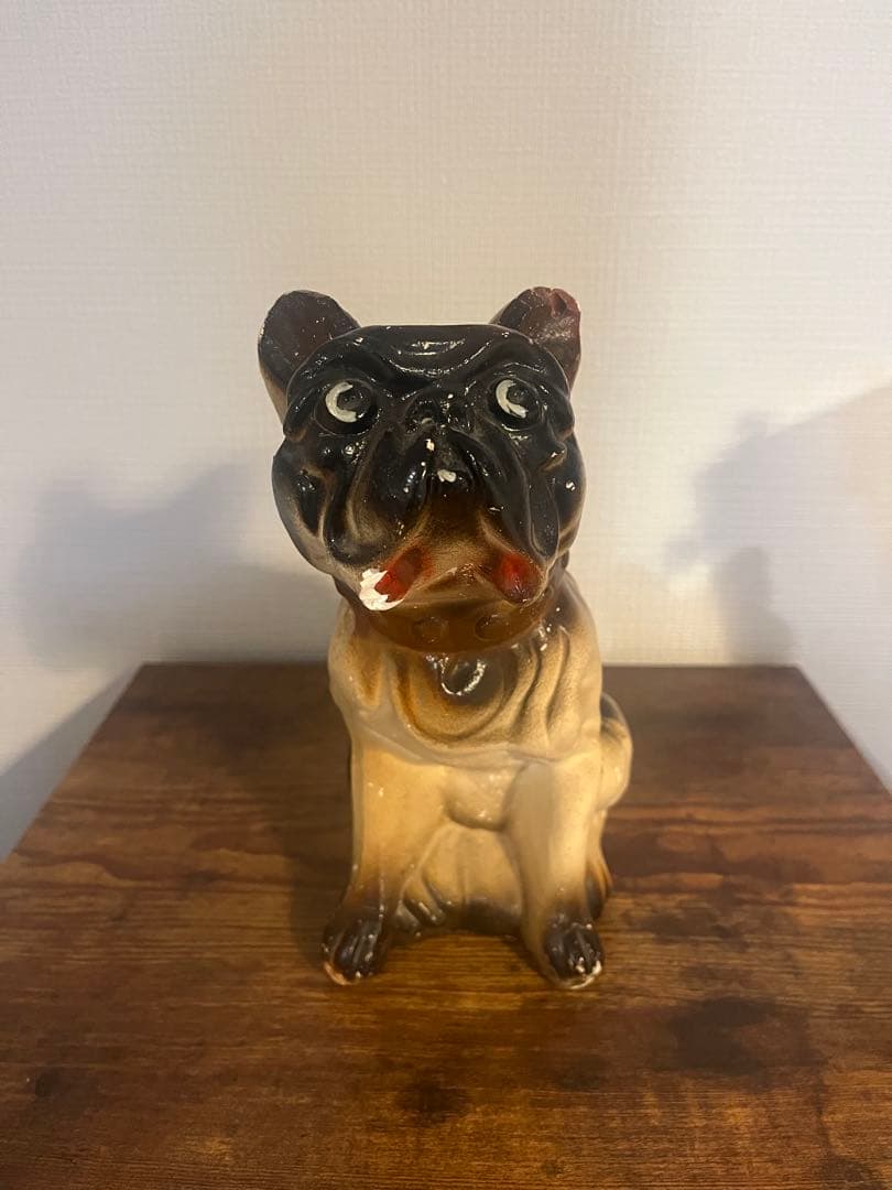 希少 Chalkware Bulldog timeworn clothing