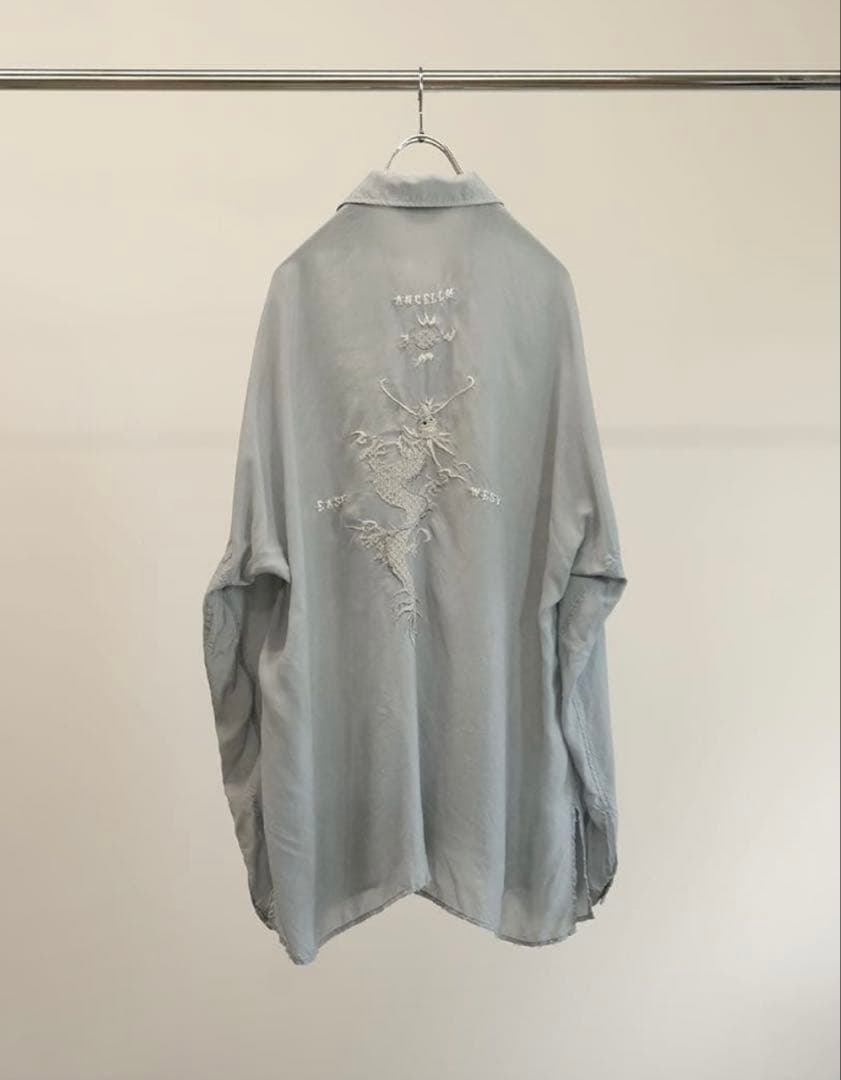 トップス ANCELLM AGING EMBROIDERY SHIRT SAX 25SS ANCELLM - AGING EMBROIDERY SHIRT | SAX | シャツ | NapsNote