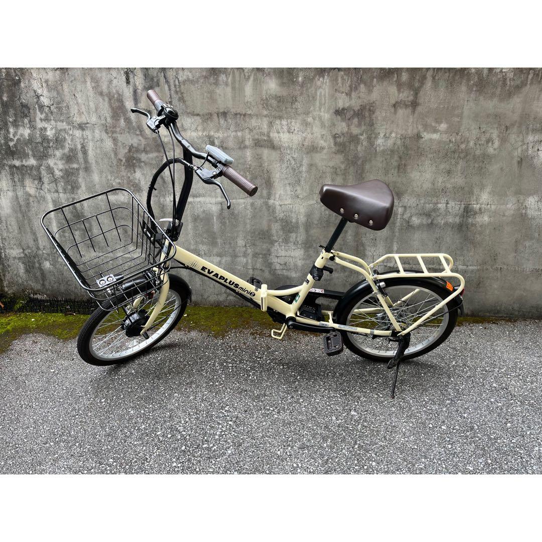 【引取希望】EVA PLUS mini2 ベージュ 電動アシスト　折りたたみ式 引取希望】EVA PLUS mini2 ベージュ 電動アシスト 折りたたみ式 - メルカリ