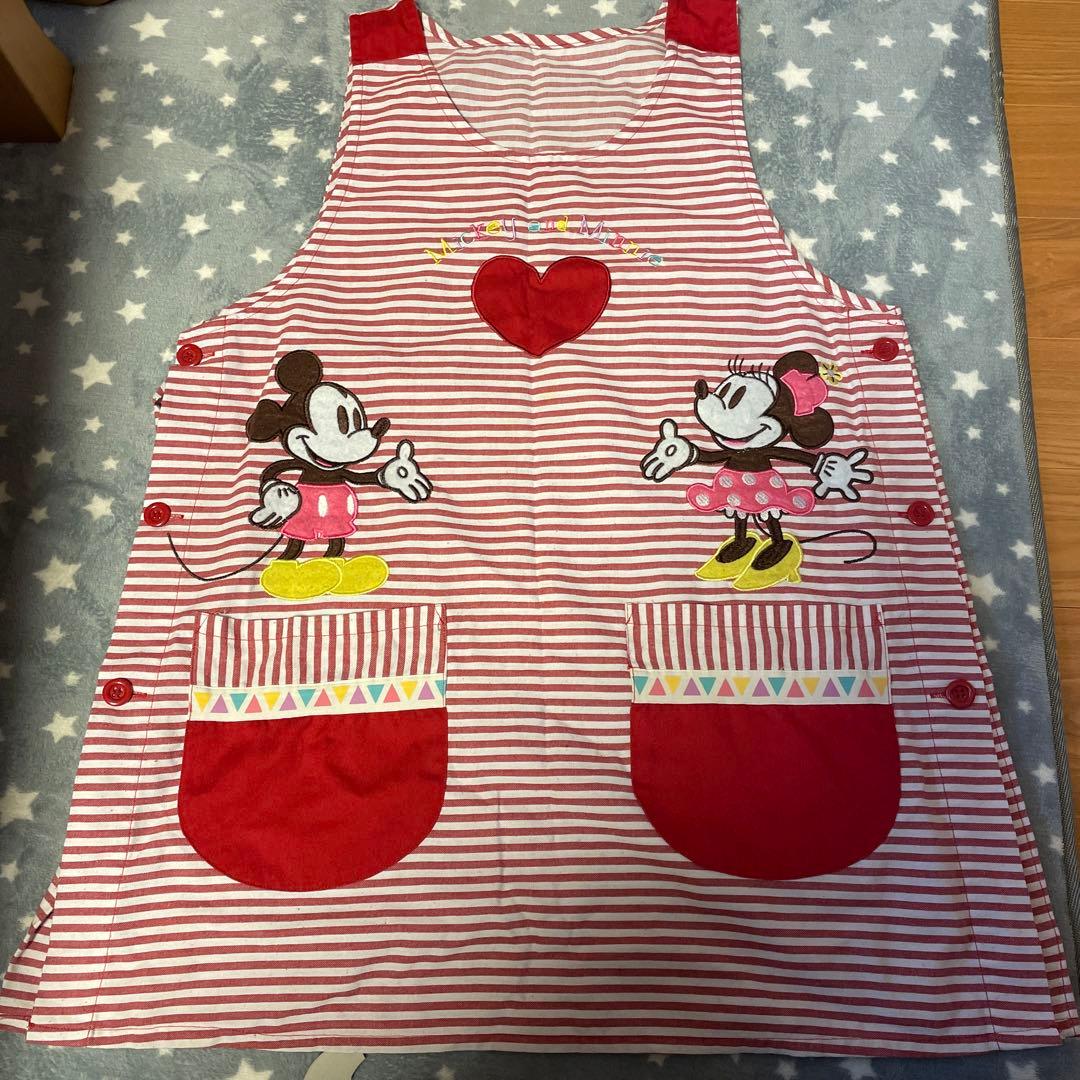 ミッキー&ミニーのエプロン - メルカリ