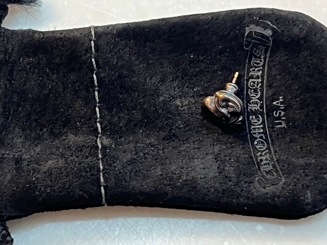 YAMAN様ChromeHeartsハートスタッドピアス片耳 正規品ギャランティ