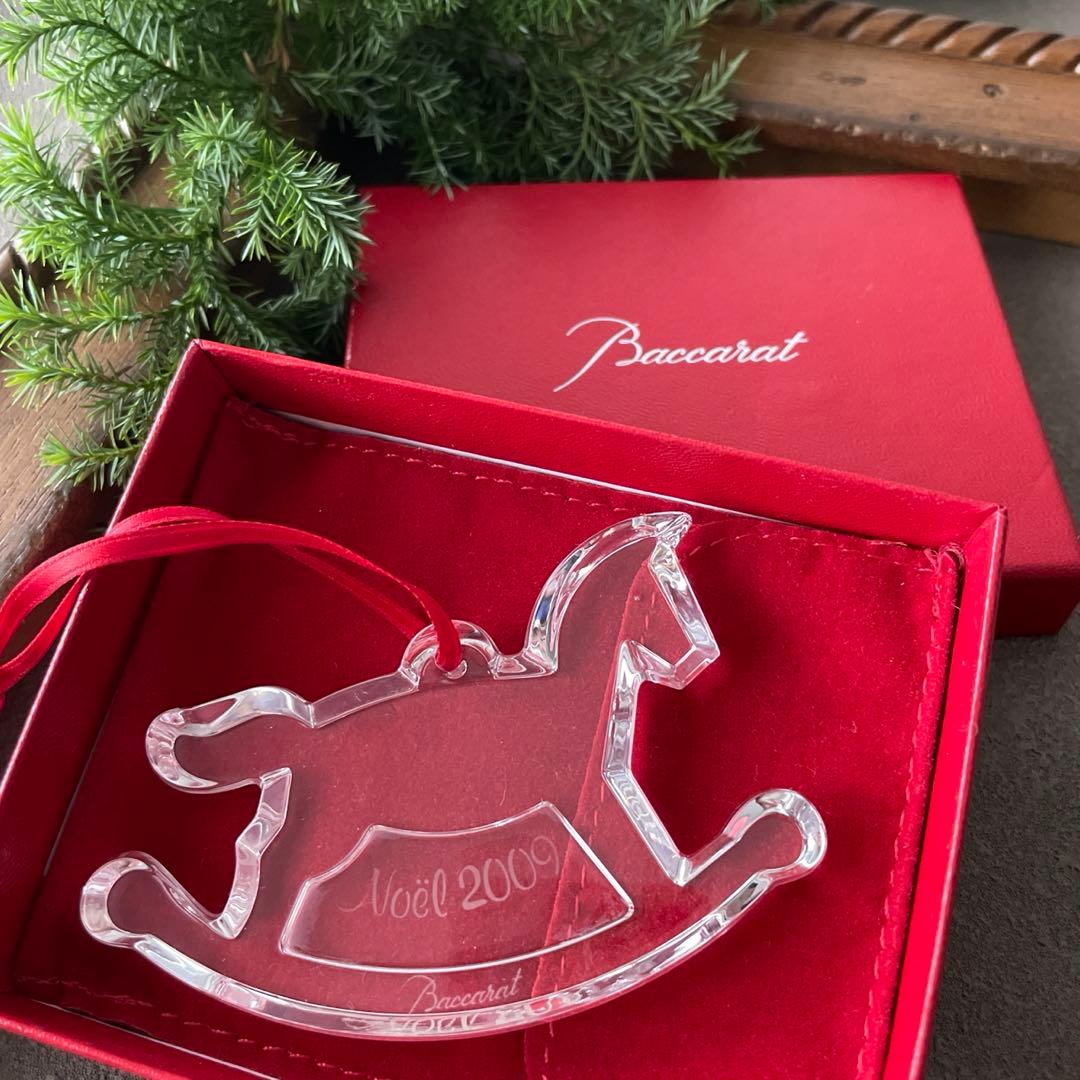 Baccarat 2009年 ノエル クリスマスオーナメント バカラ Baccarat 置物 遅れてごめんね クリスマスオーナメント ノエル