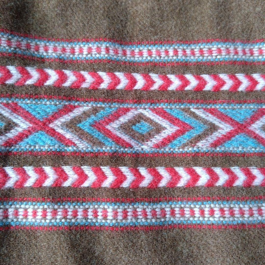 ジョンストンズ ネイティヴ柄 BEAMS別注 未使用カシミヤ100% ストール