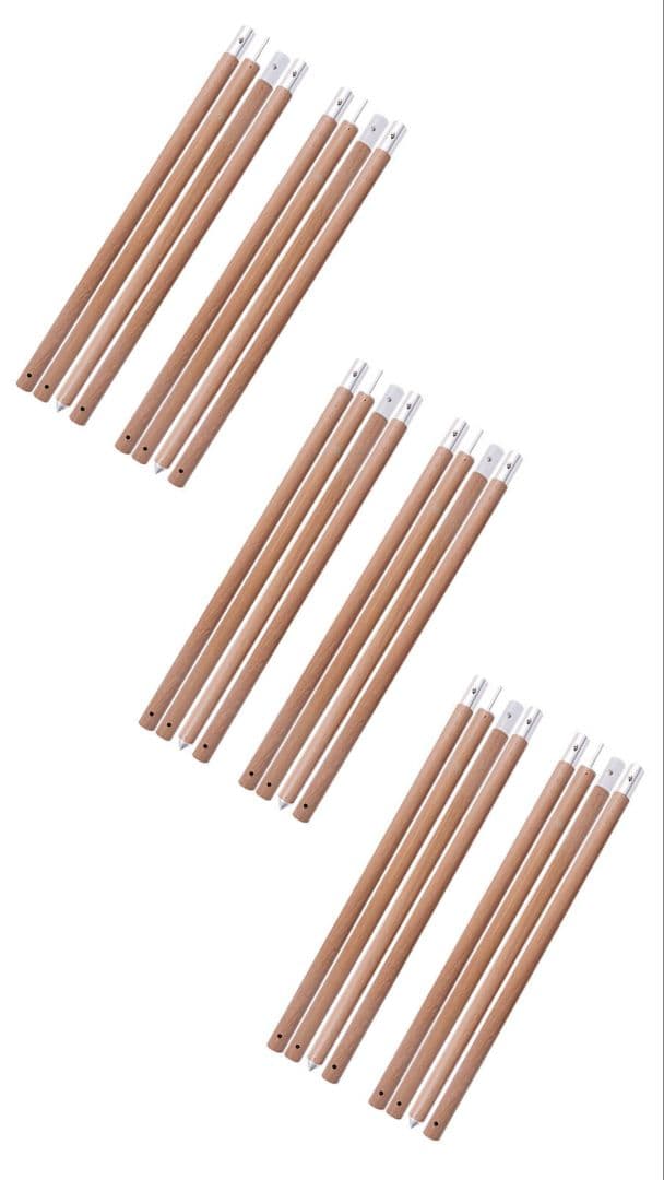 お買い得！新品！木目調アルミ製ポール（2組×3セット） お買い得！新品！木目調アルミ製ポール（2組×3セット） お買い得！新品