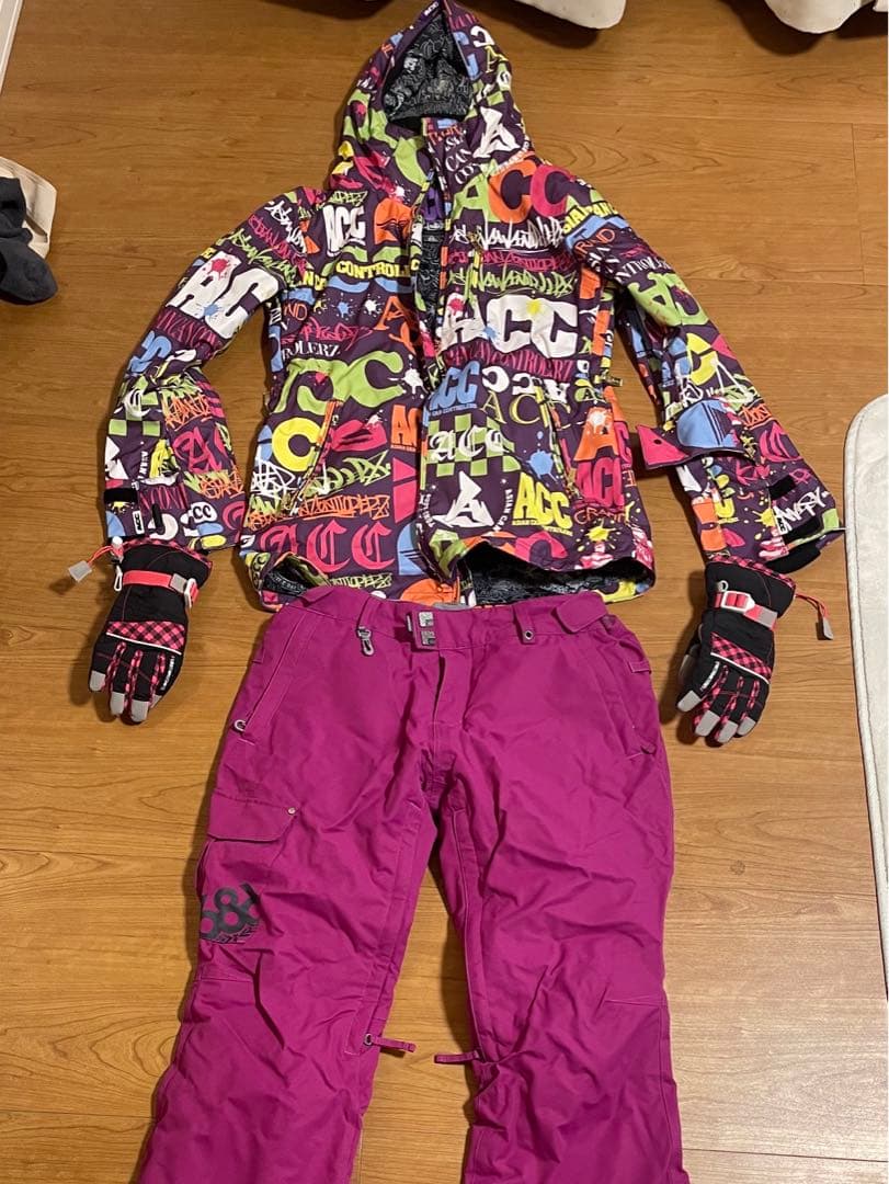 スノーボードウェア 上下セット ゴーグル 手袋 レディース WL スキー