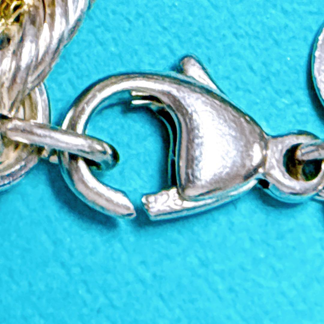 【美品】18.3cm ティファニー ツイストコンビブレスレット 925/750