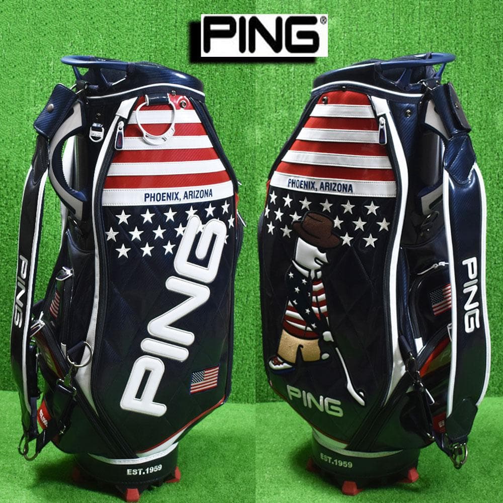 PING/ピン ゴルフ キャディバッグ9型【ネイビー】美品！