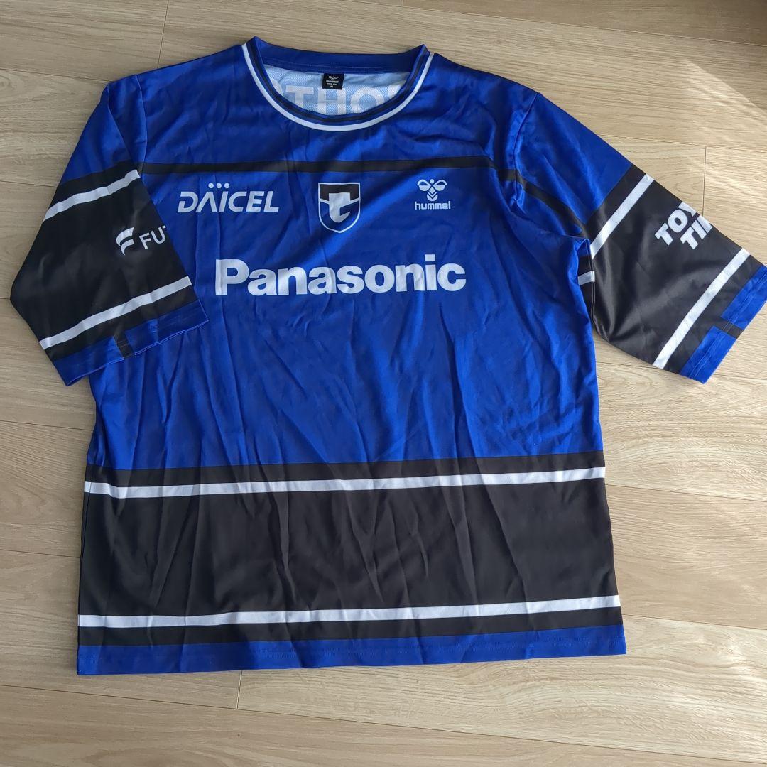ガンバ大阪 hummel サッカーシャツ Mサイズ 青 - メルカリ