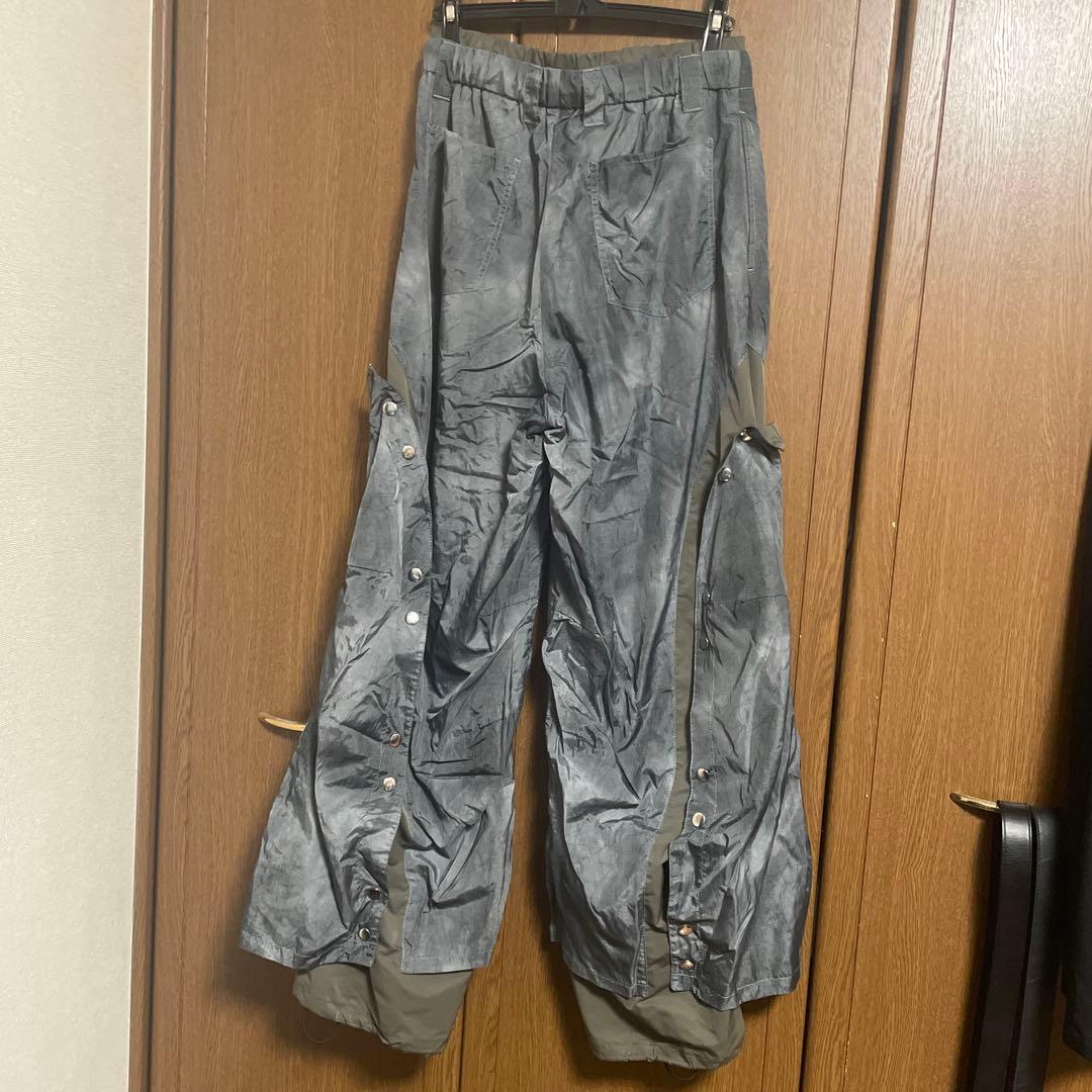 GRANCY グランシー ボタンレイヤードデザインナイロンパンツ Sサイズ