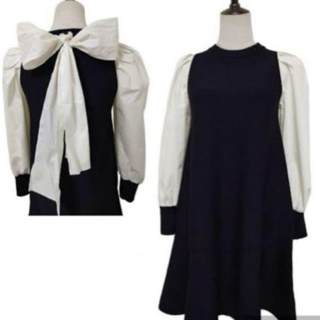 ponyo 様 セルフォード バックティアードワンピース リボン 36(S)