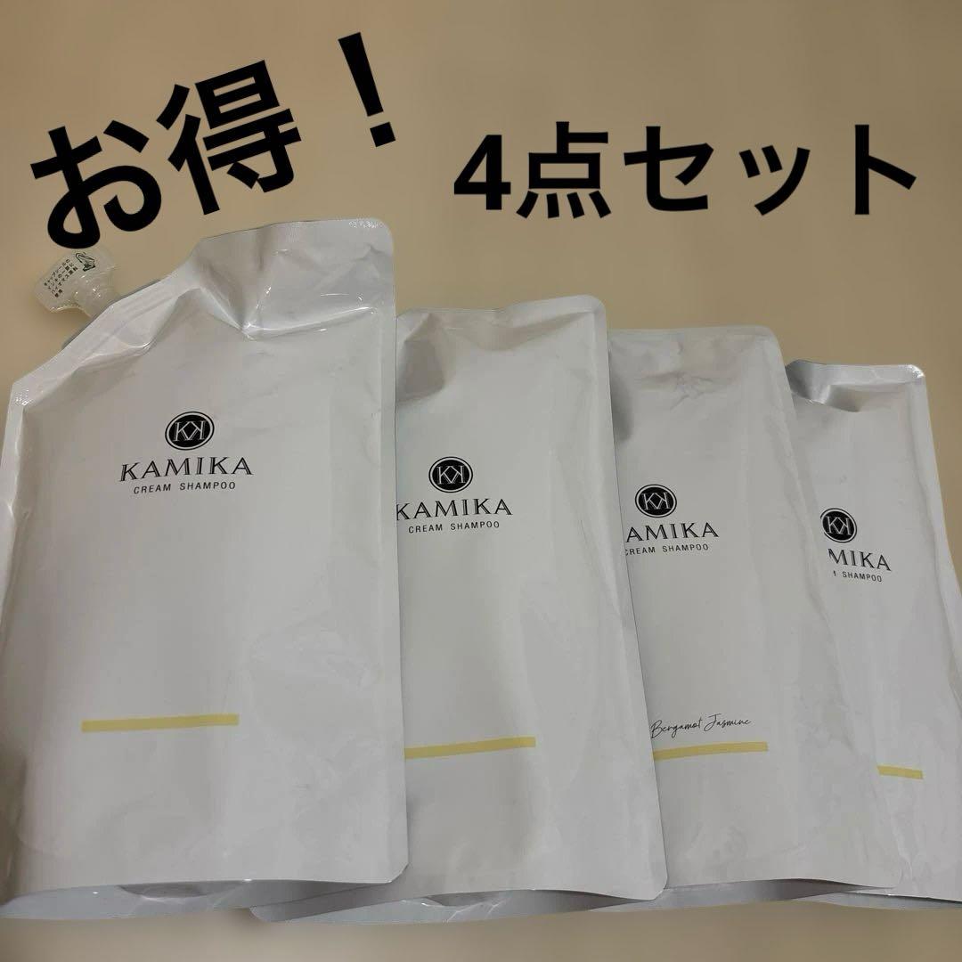 4点セット！　KAMIKA オールインワンクリームシャンプー 600g KAMIKA 20％off クリームシャンプー カミカ オールインワン 4本セット