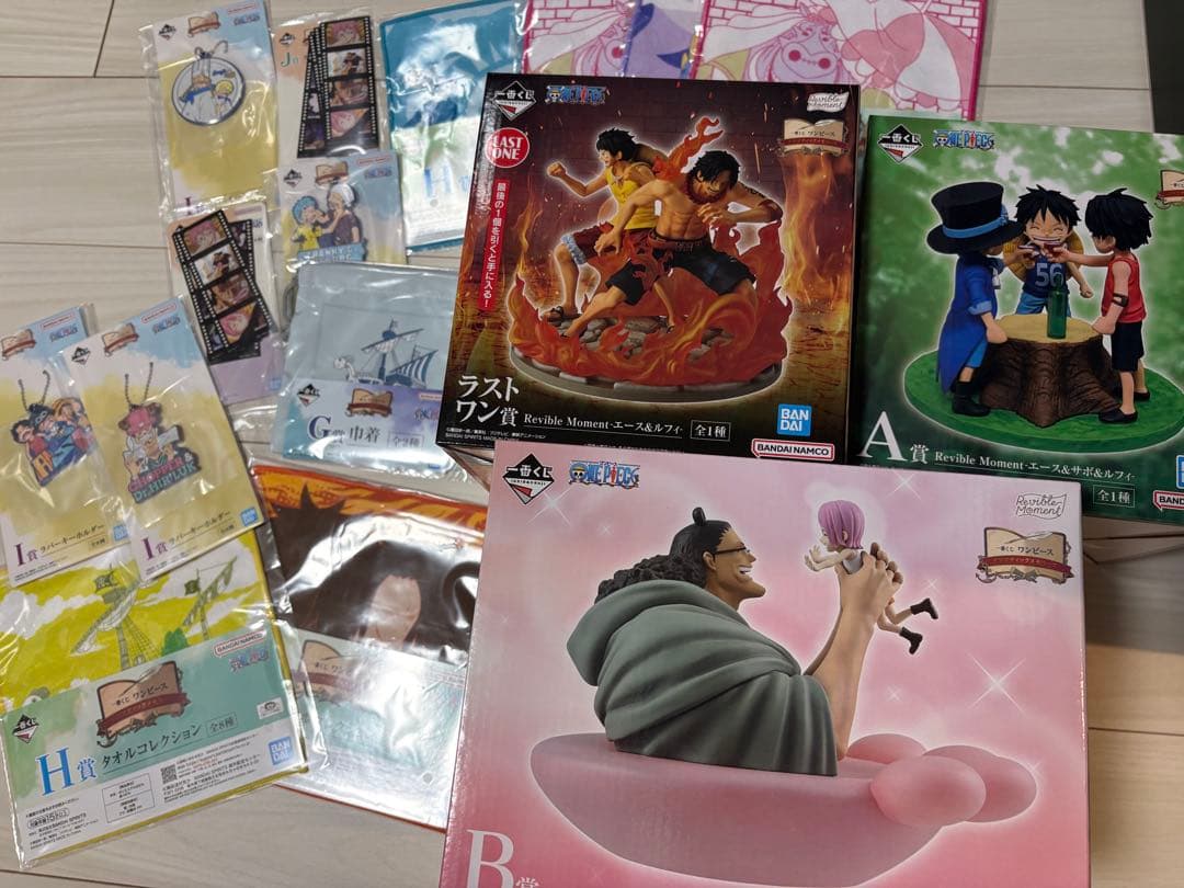 一番くじ ワンピース ドラマティックメモリーズ A賞 B賞 ラストワン賞 セット ラストワン賞はエースとルフィの共闘シーンを再現したフィギュア！「一