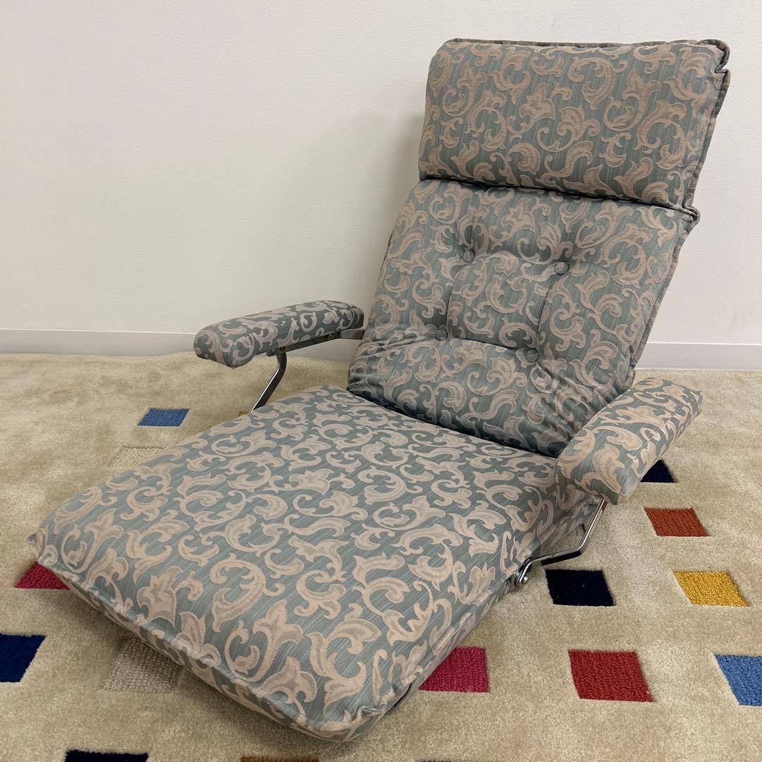 エル様専用処分品☆日本製座椅子 布張り リクライニング式 アヤメ