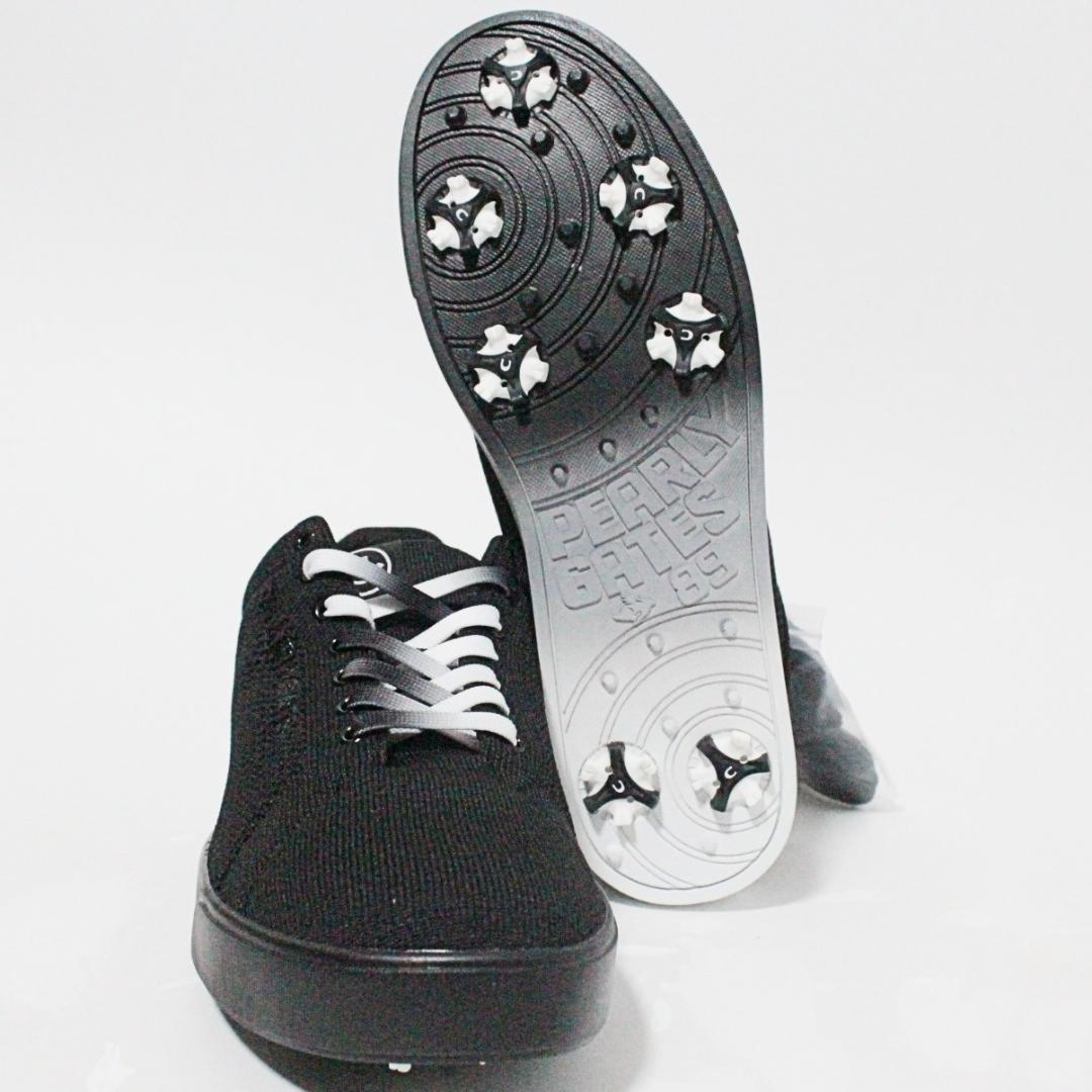 新品箱付 パーリーゲイツ スマイルニット ローカットシューズ 27.5cm 黒