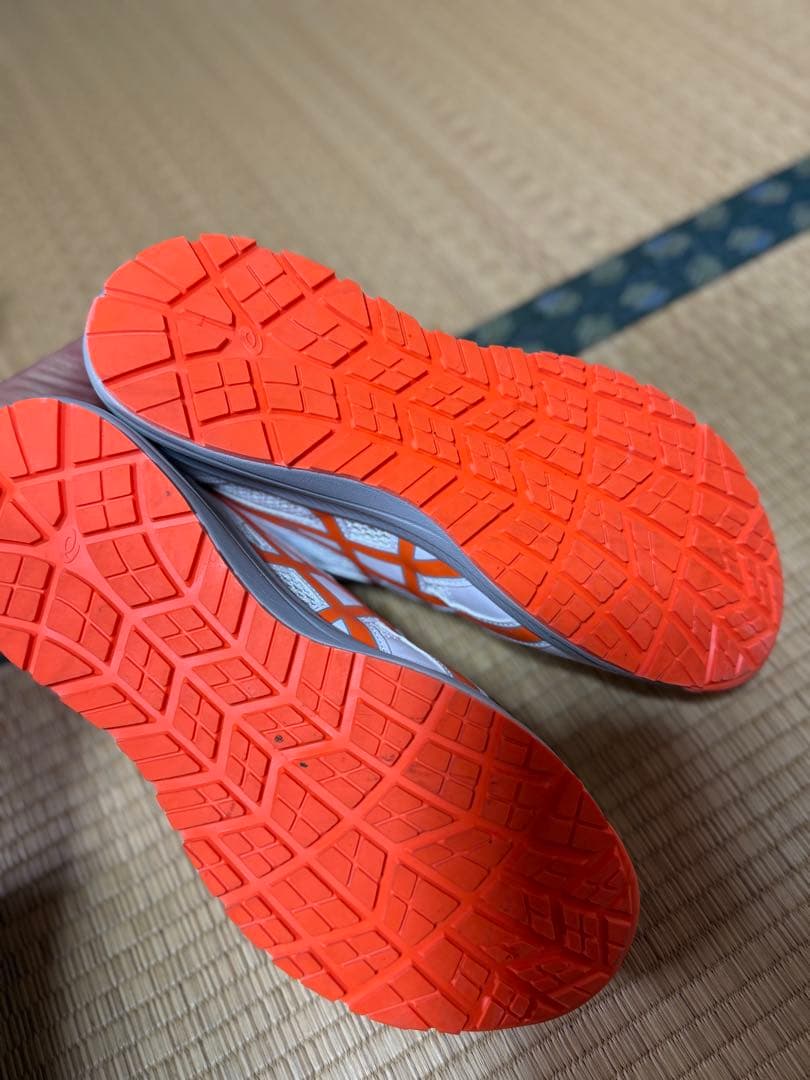 ASICS 安全靴 27.0cm ホワイト/オレンジ