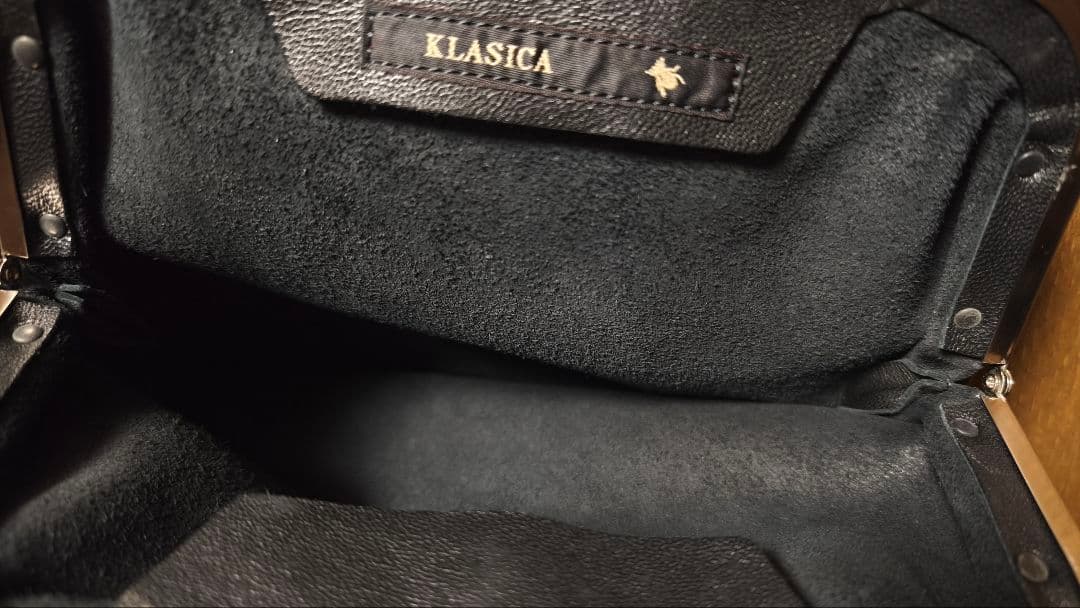 KLASICA がま口 ショルダーバッグ 車掌バッグ ブラック