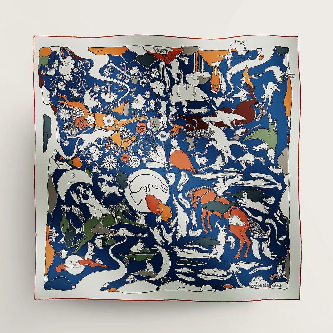 エルメスHermes カレ 90 《千と一のウサギ》未使用 - メルカリ