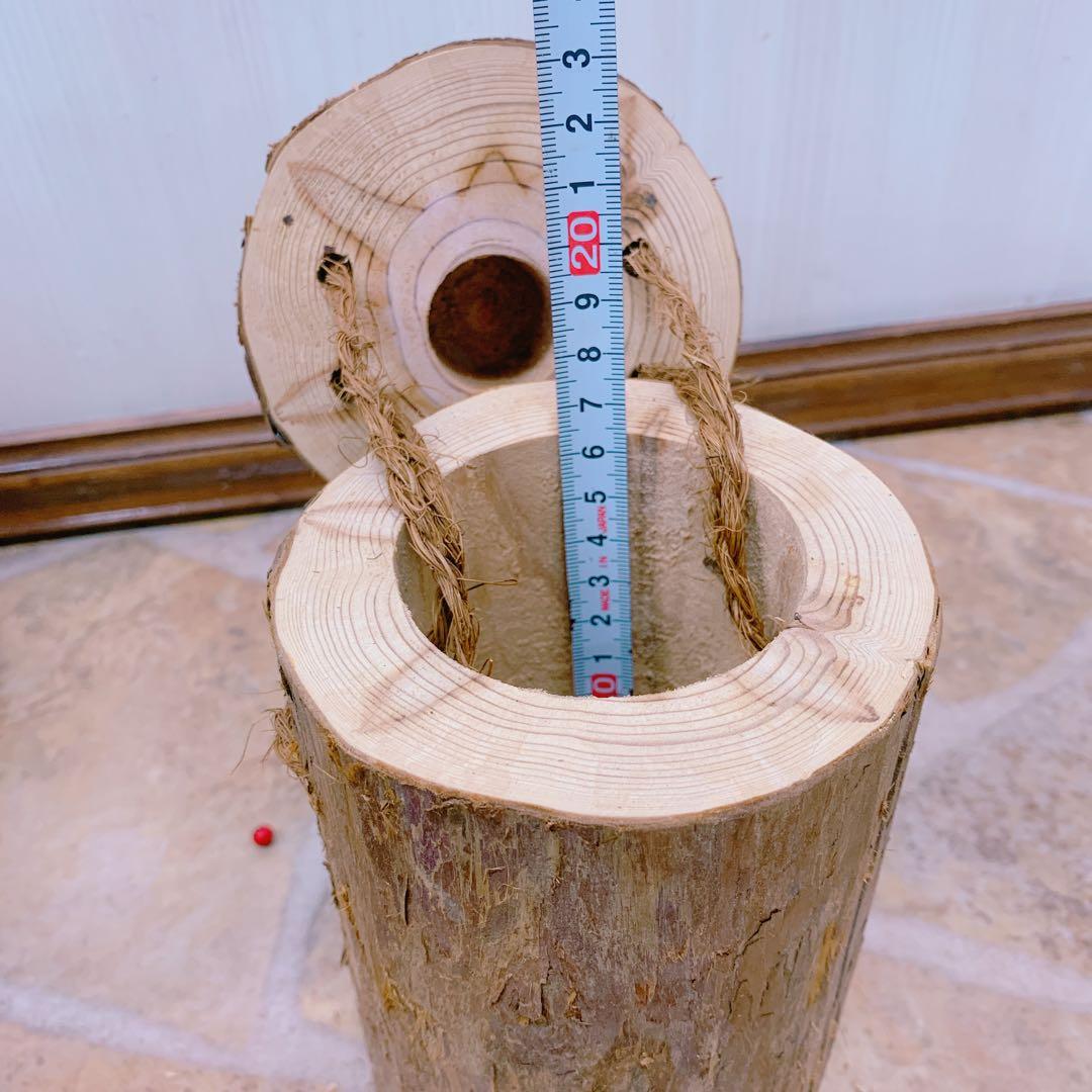 吉野杉 丸太入れ物 木のケース 木 入れ物 インテリア 大 和風 北欧 和