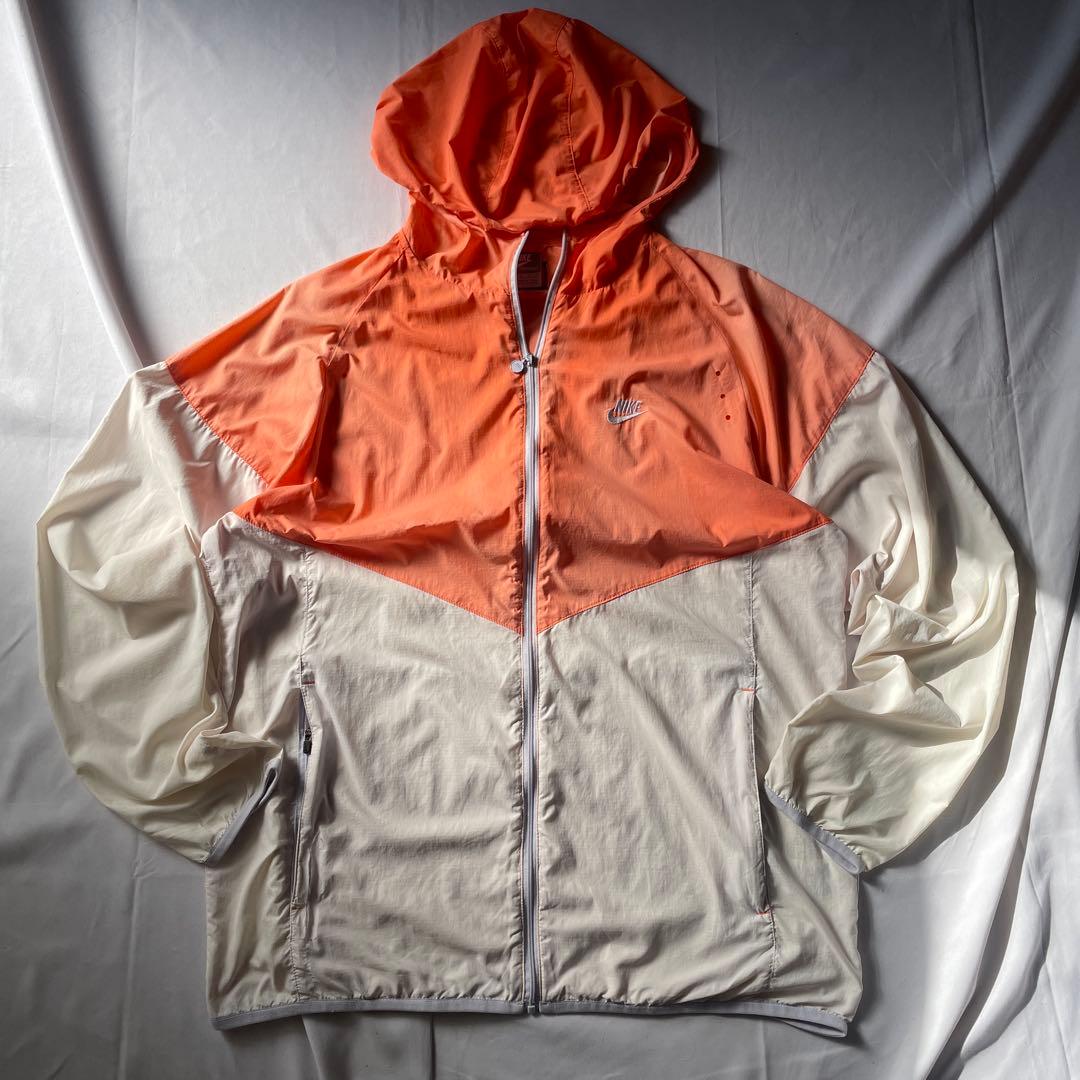 00s NIKE ナイキ ナイロン ジャージ ホワイト オレンジ Y2K 古着