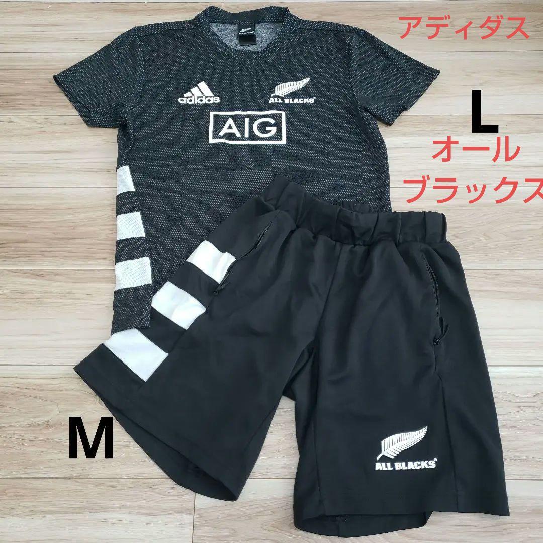 ML■adidasアディダス■ALLBLACKSオールブラックス■ウォームアップ adidas（アディダス） メンズ ラグビー ウォームアップシャツ M ALL