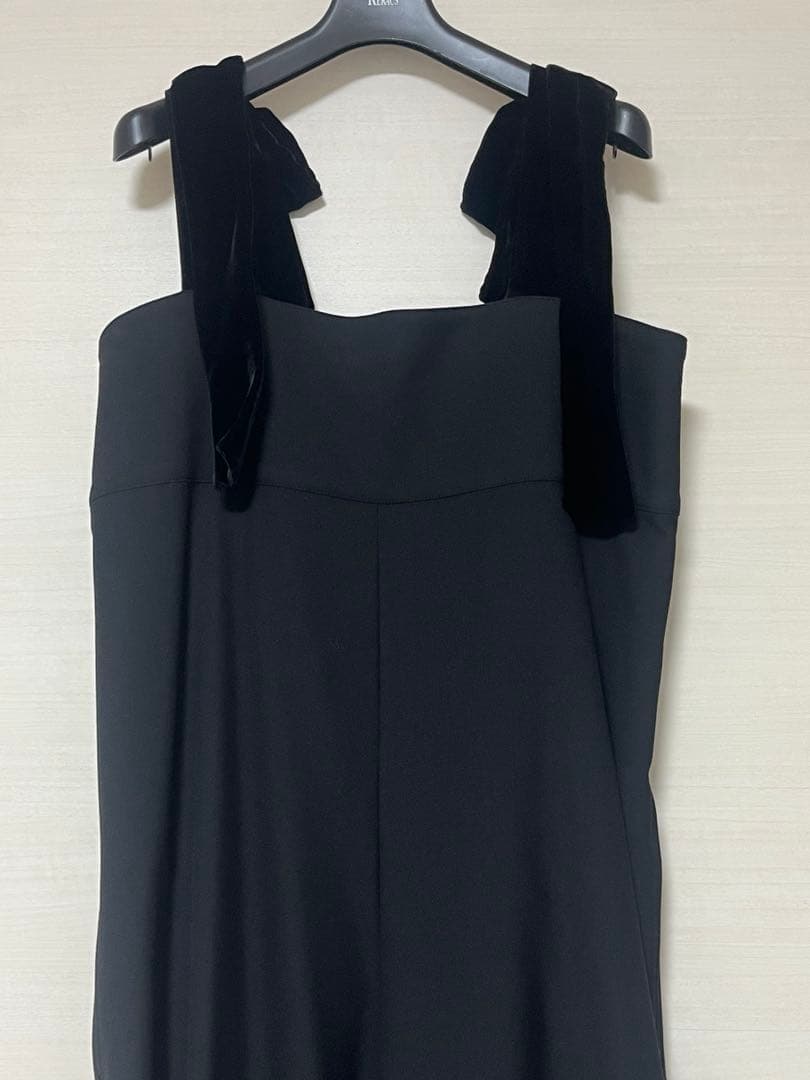 cygne シーニュ リボンショルダーオールインワン Stelle ブラック