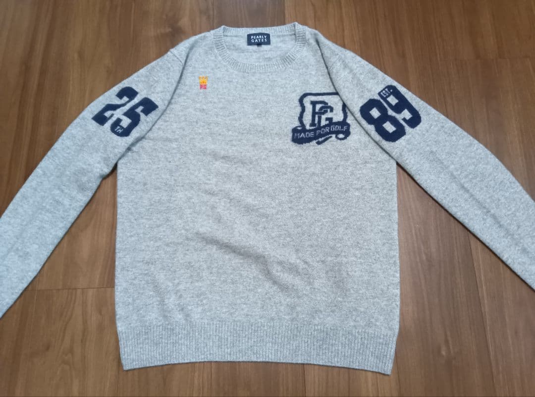 未使用品 パーリーゲイツ カシミヤセーター PEARLY GATES パーリーゲイツ カシミヤ ニットセーター ネイビー系 0