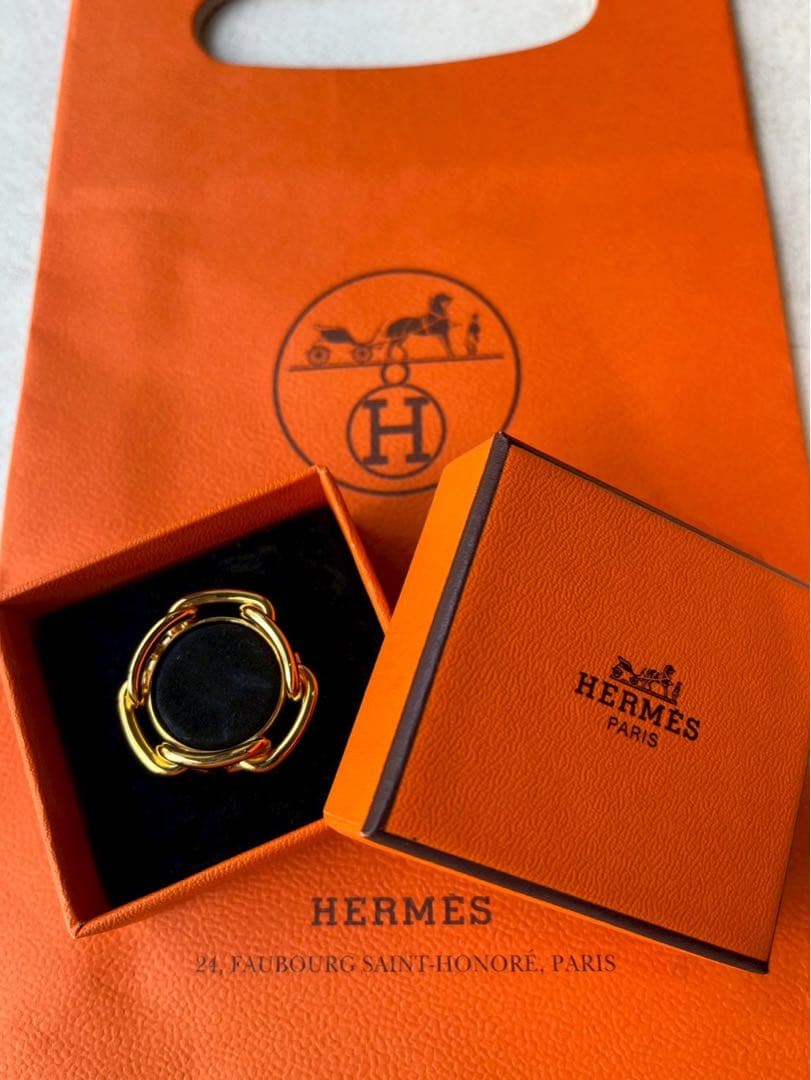 【新品未使用】HERMÈSエルメス　 シェーヌダンクル スカーフリング ゴールド 楽天市場】Hermes エルメス シェーヌダンクル スカーフリング ゴールド